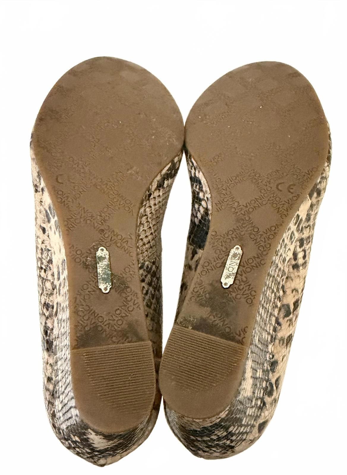 Unknown London VIONIC Orthoheel Snake Print Wedge Shoes Size US 8 / IT 38 - 4 Thumbnail