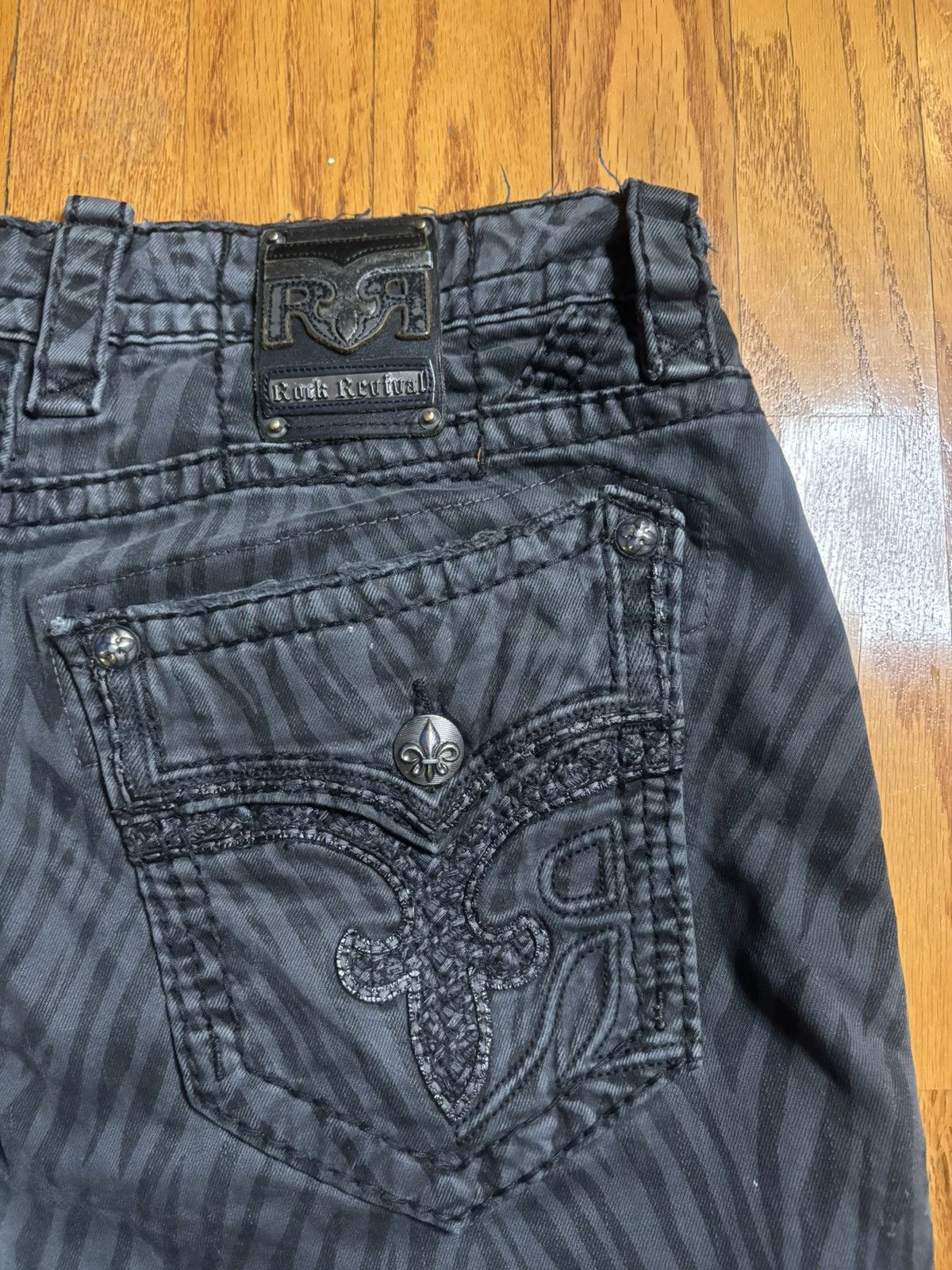 Rock Revival Rock Revival Zebra Print Embellished Jeans Size US 30 / EU 46 - 2 Thumbnail