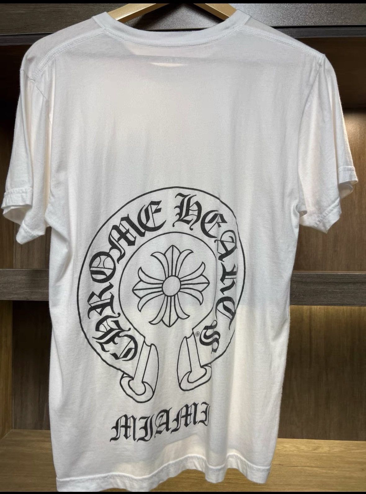 Chrome Hearts CHROME HEARTS MIAMI HORSE SHOE POCKET T-SHIRT WHITE