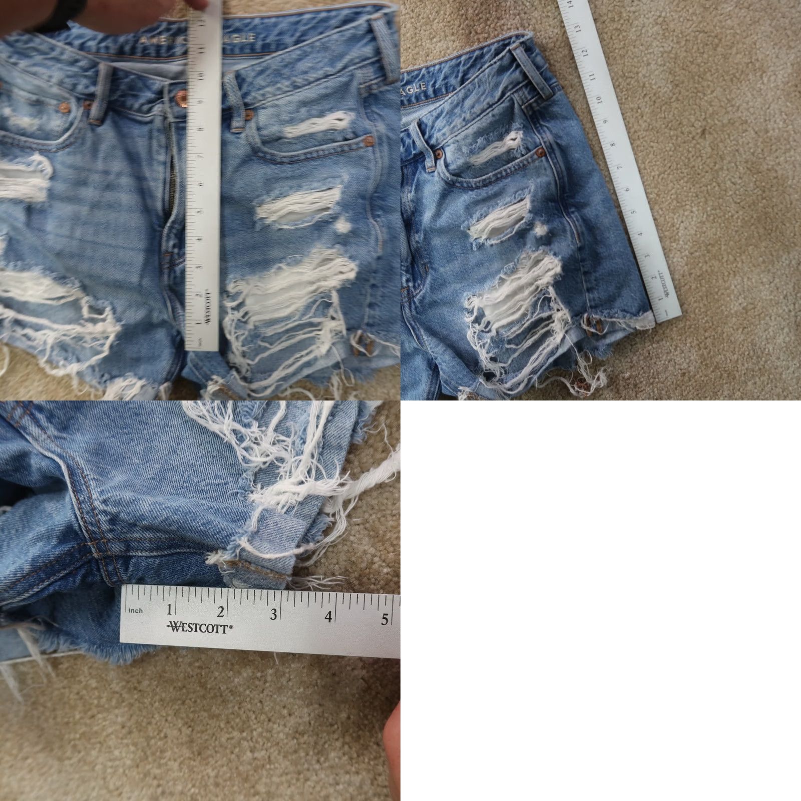 American Eagle Outfitters VINTAGE American Eagle Outfitters Tomgirl Short Denim Shorts Womens 8 blue stretch denim Casual 90s Boys? Size 30" / US 8 / IT 44 - 8 Thumbnail