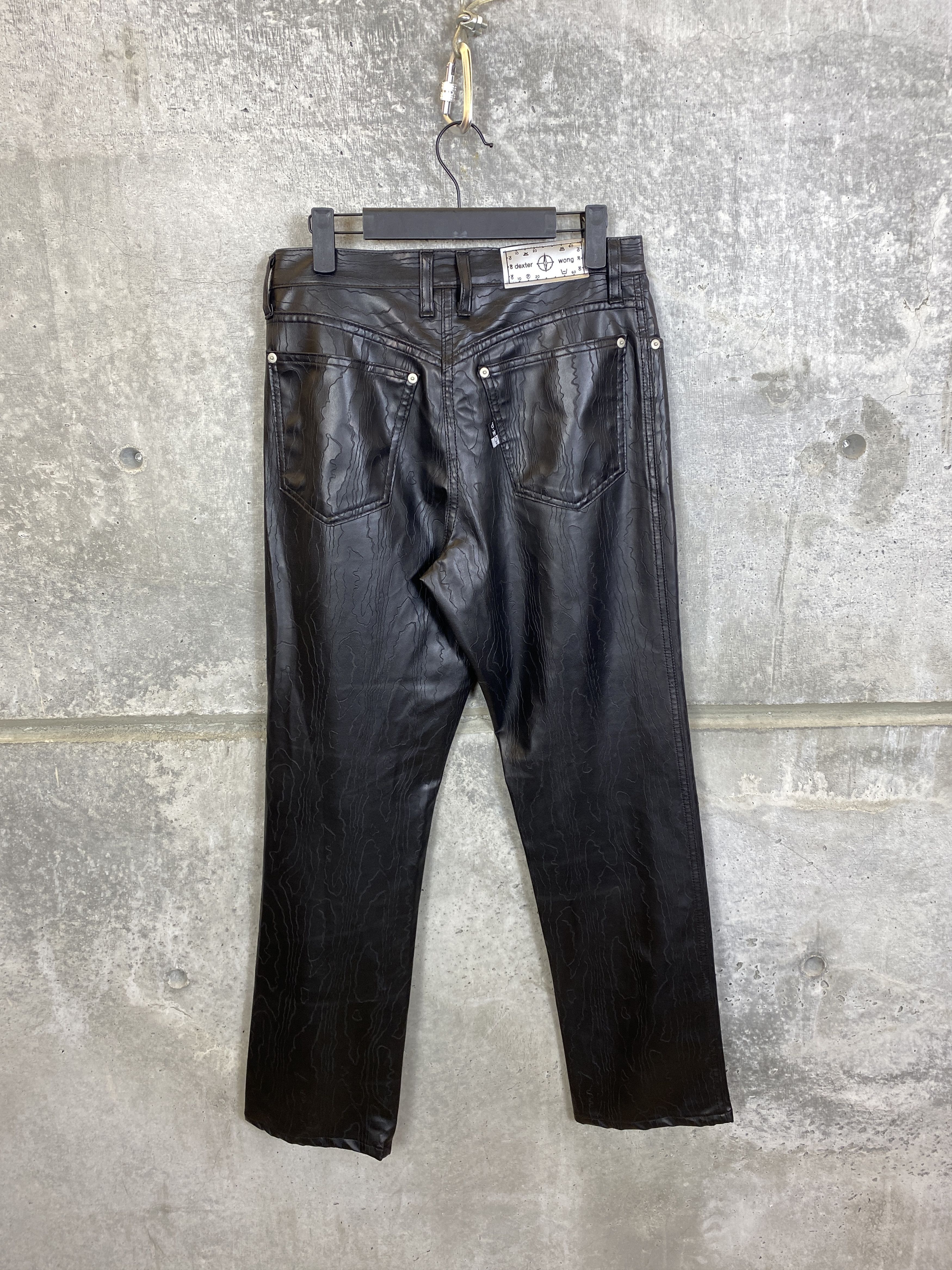 Dexter Wong 1990s DEXTER WONG FAUX LEATHER topography PANTS SIZE 30 Size US 30 / EU 46 - 2 Thumbnail