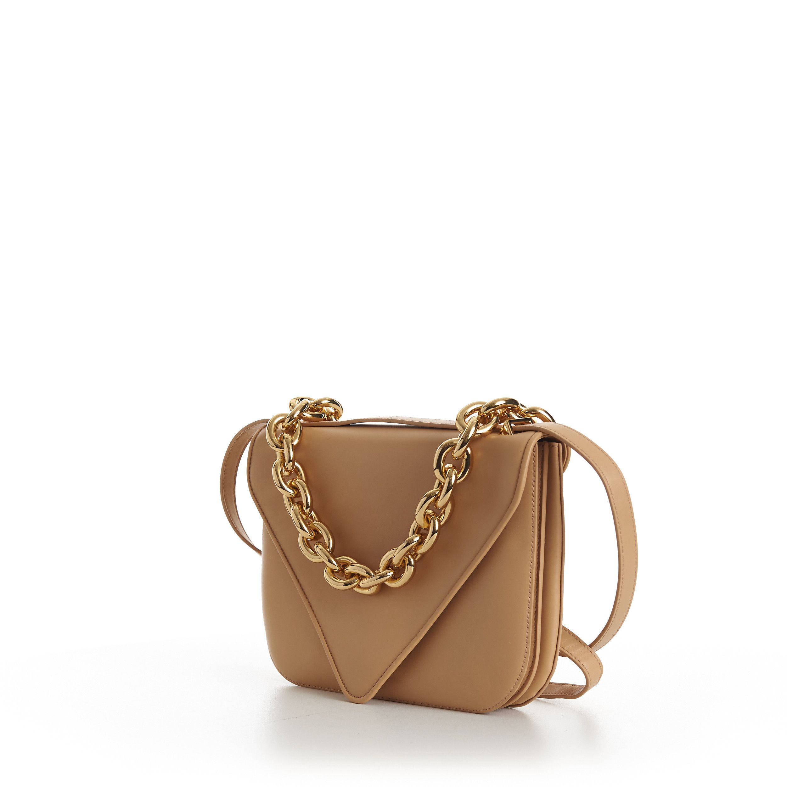 Bottega Veneta MOUNT Medium Envelope Chain Bag In Almond Leather Size ONE SIZE - 12 Thumbnail
