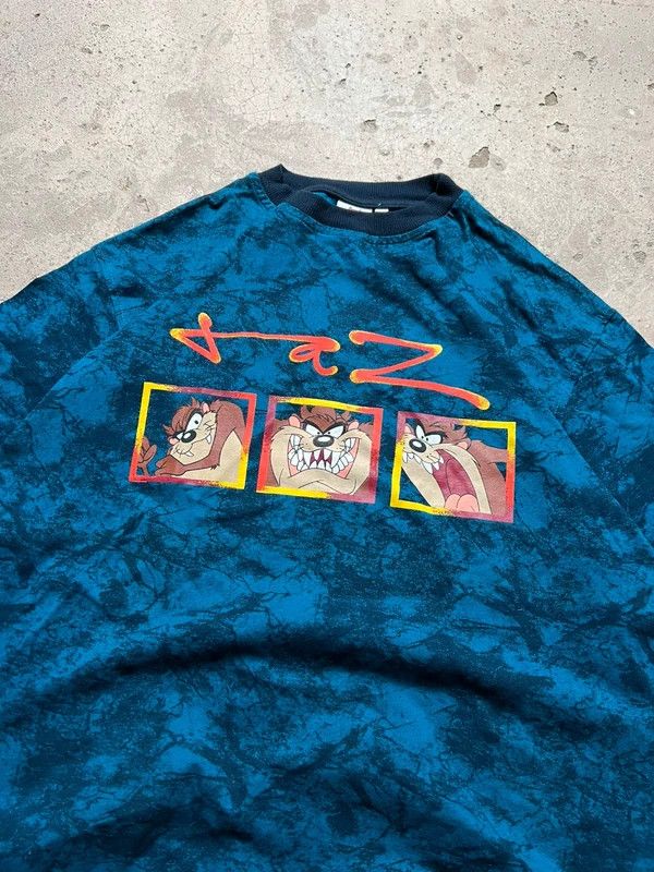 Disney 90s Looney Tunes TAZ vintahe Tshirt warner bros Size US XL / EU 56 / 4 - 2 Thumbnail