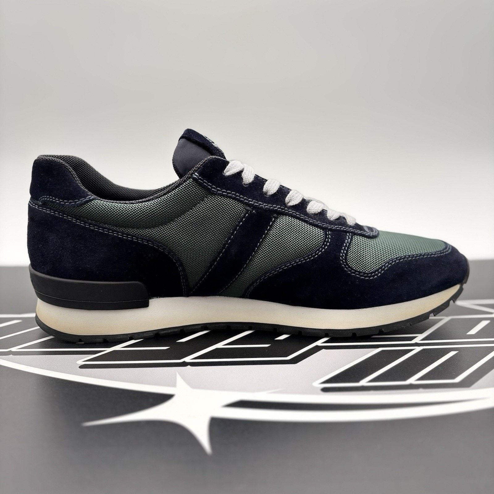 Moncler Moncler Montego Suede Trainer ' Navy, Green ' | SUPER CLEAN! Size US 11 / EU 44 - 13 Thumbnail