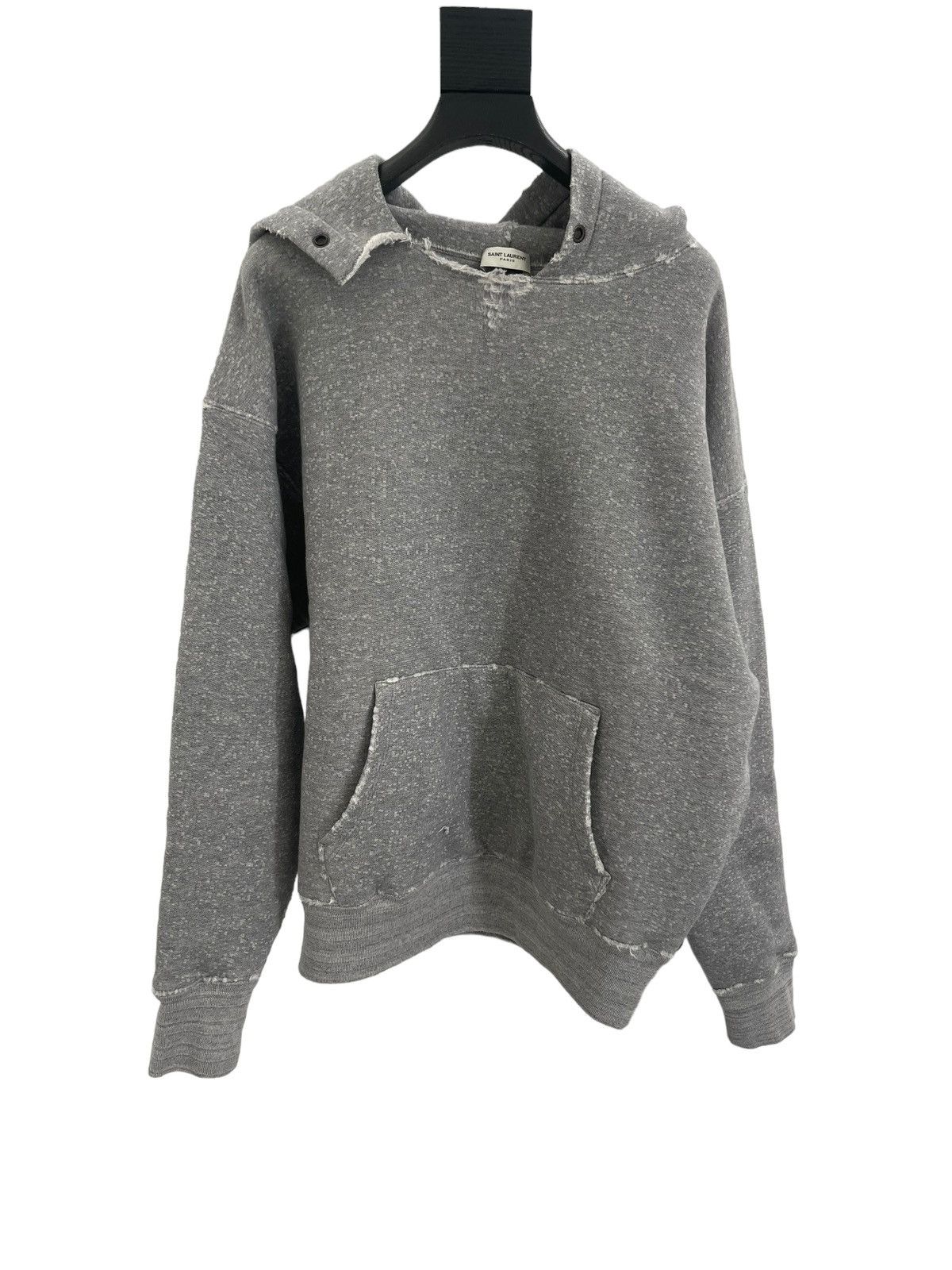 image of Saint Laurent Paris Saint Laurent Université Hoodie in Grey, Men's (Size Small)