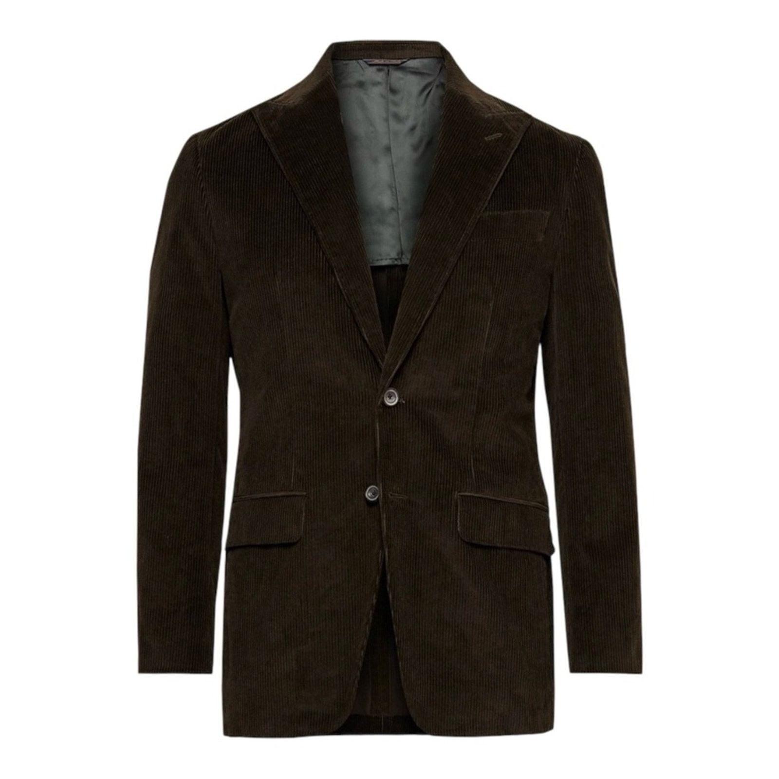 Thom Sweeney Thom Sweeney Wool Corduroy Deep Brown Suit Jacket size 50/ M Size 50R - 1 Thumbnail