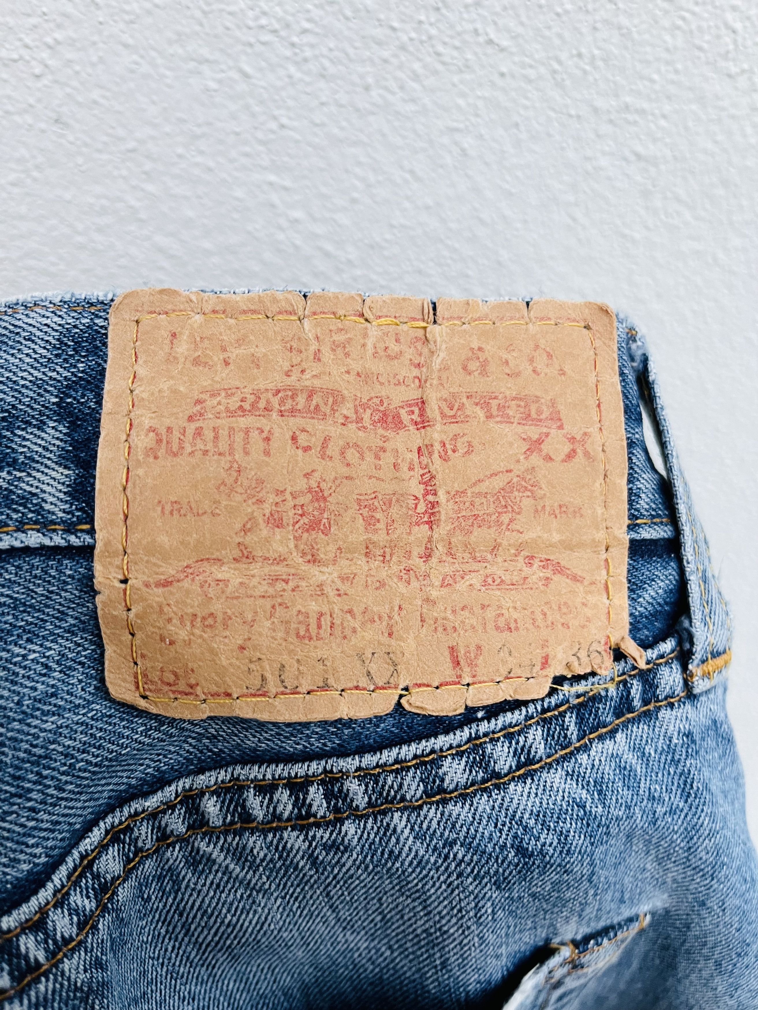 Levi's Vintage Clothing × Vintage Vintage 60s Levis Big E Distressed Fashion Style Size US 32 / EU 48 - 13 Thumbnail