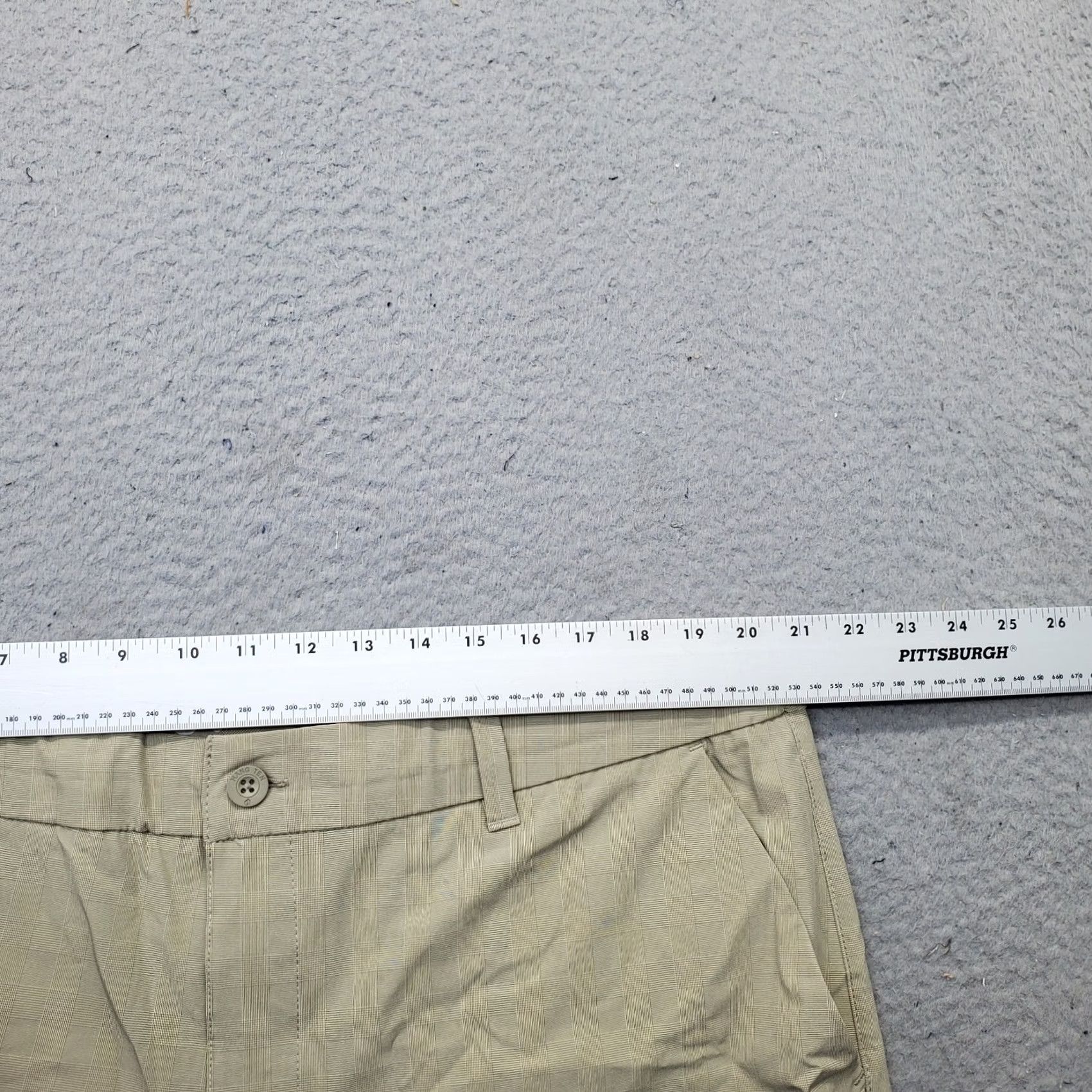 Hang Ten Hang Ten Chino Shorts Mens 40 Tan Self Plaid Casual Lightweight Performance Shirt Size US 40 / EU 56 - 5 Thumbnail