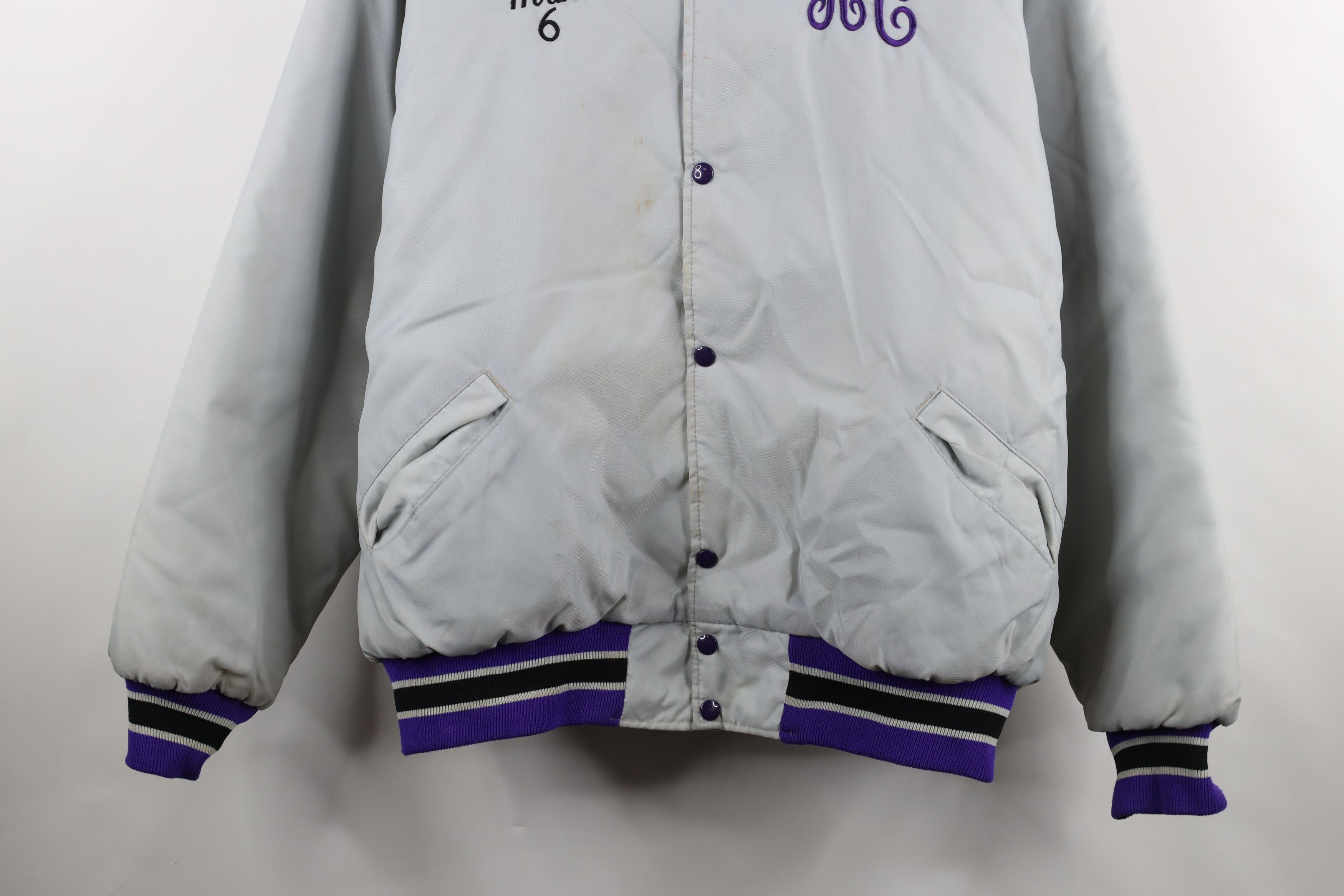 Vintage Vintage 80s 90s Streetwear Striped Quilted Bomber Jacket USA Size US XL / EU 56 / 4 - 3 Thumbnail