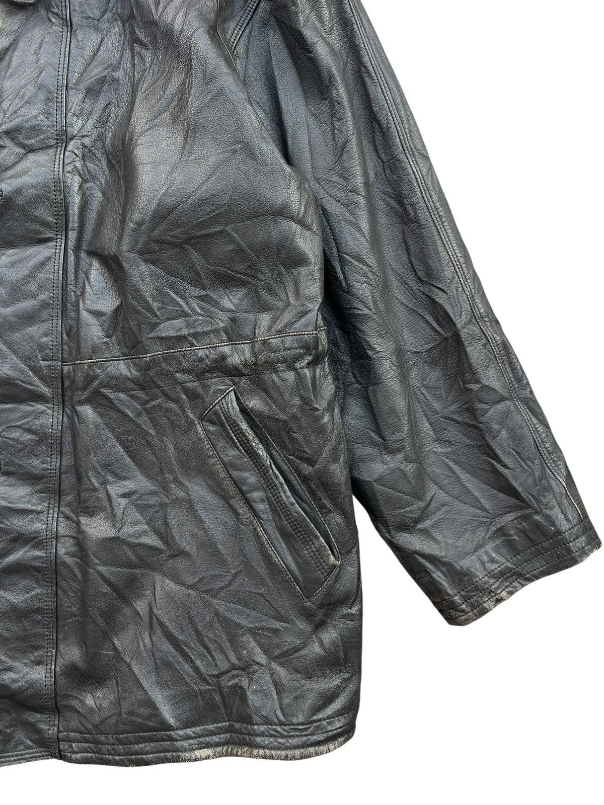 Pierre Balmain Vintage Pierre Balmain Black Leather Trench Coat Size US L / EU 52-54 / 3 - 7 Thumbnail