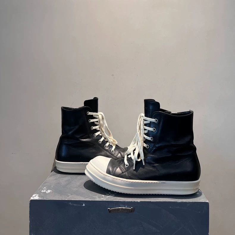 Rick Owens Rick Owens Leather Classic High Top Converse Chuck Taylor Size US 8 / EU 41 - 3 Thumbnail