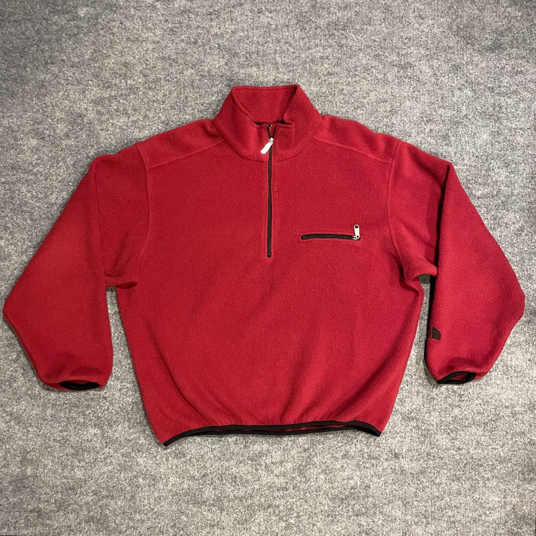 The North Face VINTAGE The North Face Mens XL Red 90s Fleece Half Zip Pullover Outdoor Hiking Casual Shirt Size US XL / EU 56 / 4 - 2 Thumbnail