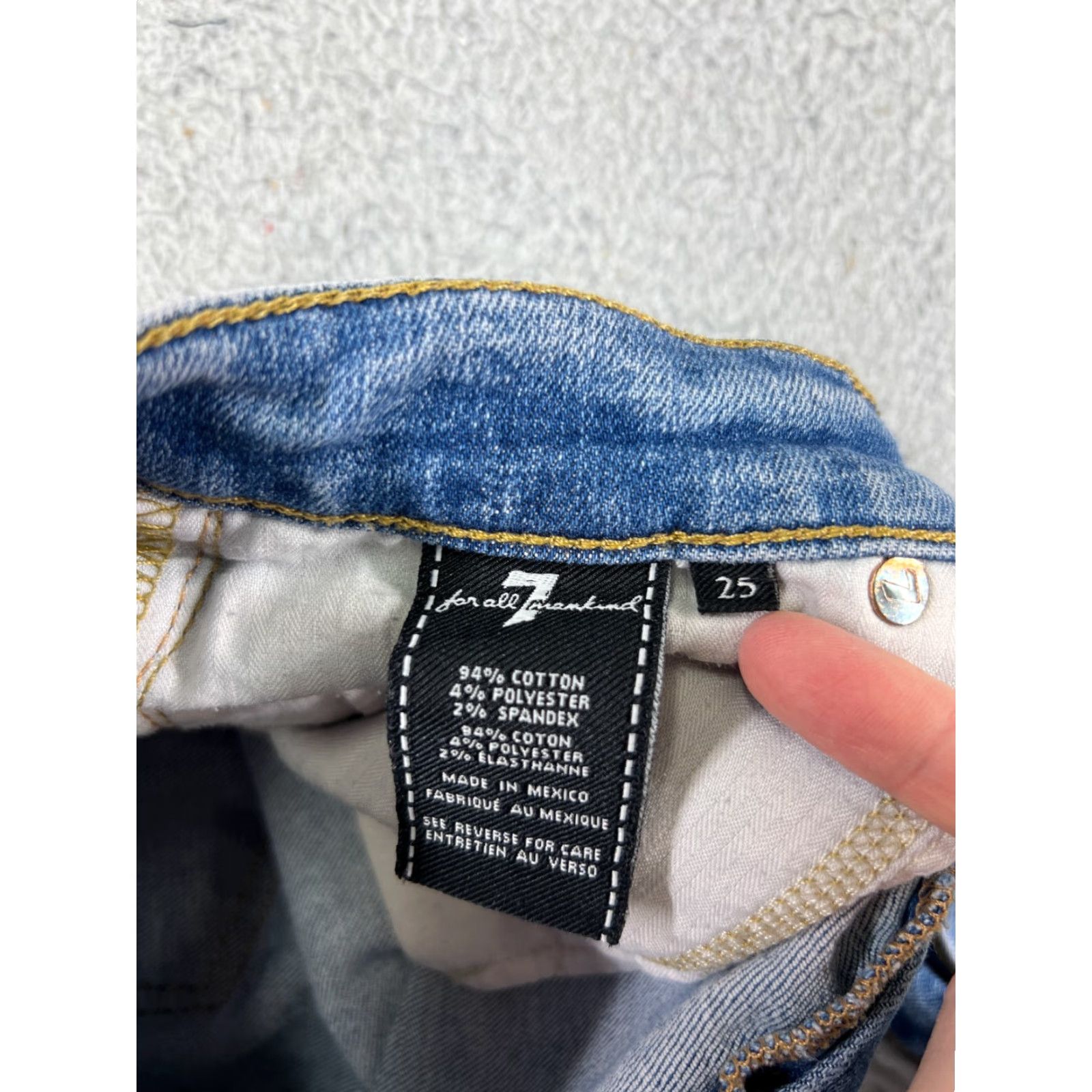 7 For All Mankind 7 For All Mankind Jeans Women 25 Blue Denim Josefina Skinny Button Fly Shirt? Size 26" / US 2 / IT 38 - 4 Thumbnail