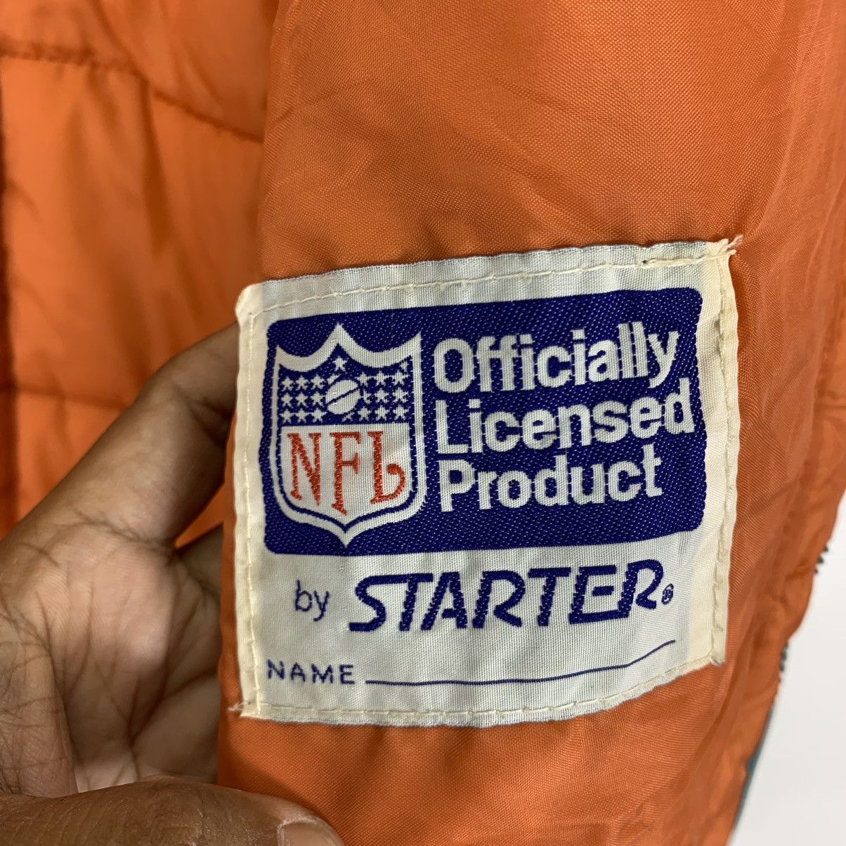 Starter × Vintage VINTAGE MIAMI DOLPHINS NFL STARTER BOMBER LIGHT JACKET Size US M / EU 48-50 / 2 - 14 Thumbnail