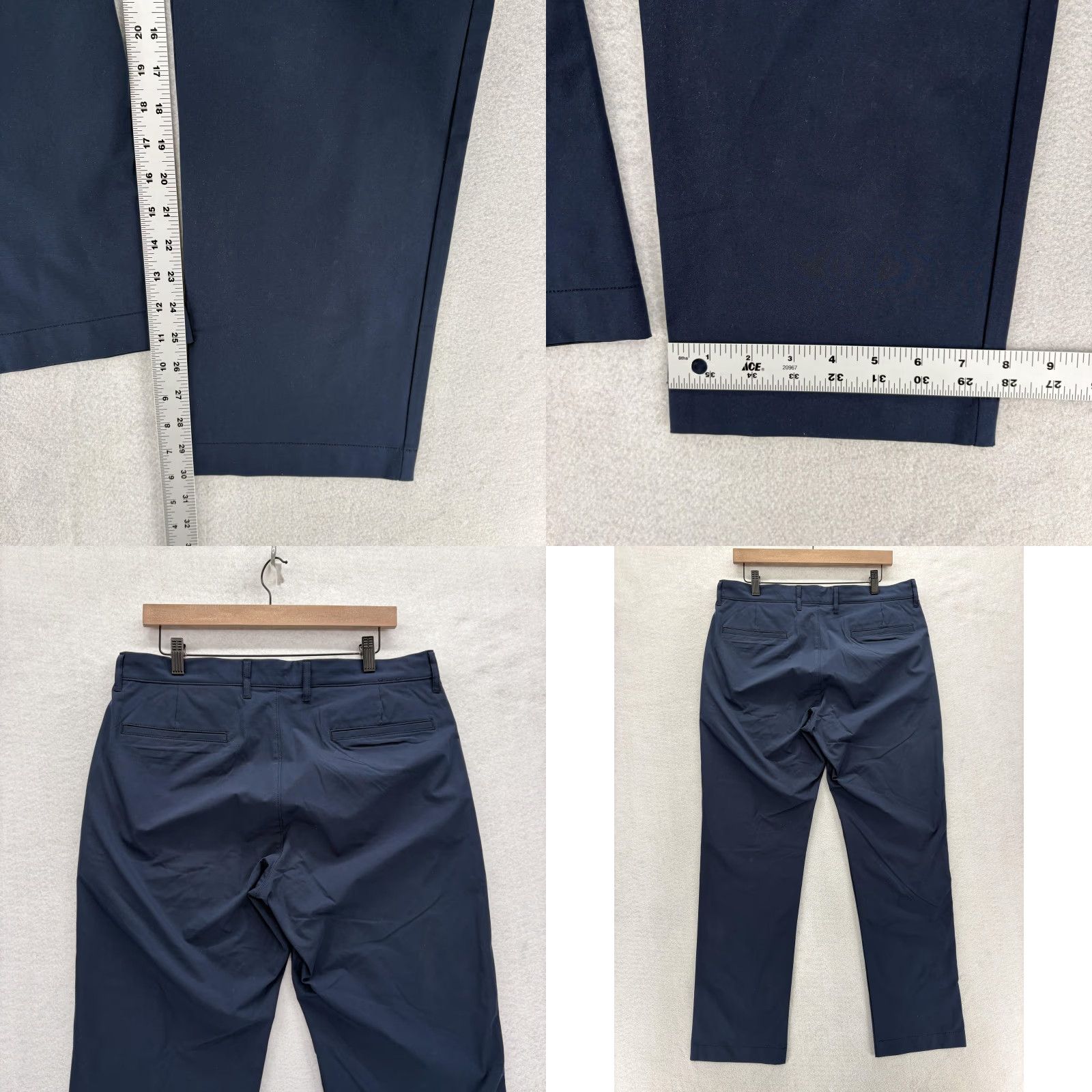 J.Crew J.Crew Flex Tech Pants Mens 33x30 Straight Leg Blue Stretch Lightweight Golf Casual Flat Front Pants Mens Navy Blue 90s? Size US 33 - 8 Thumbnail