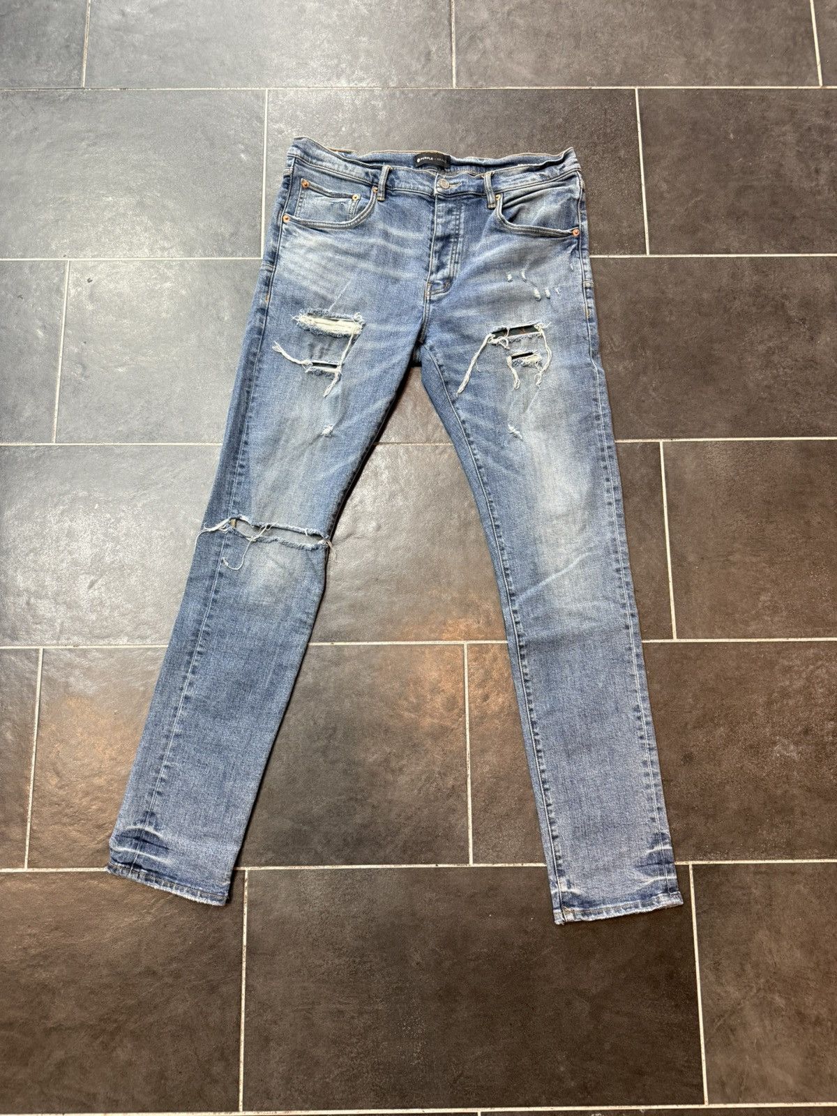 Purple Brand Purple Brand p001 camo patch denim ripped jeans Size US 36 / EU 52 - 1 Thumbnail