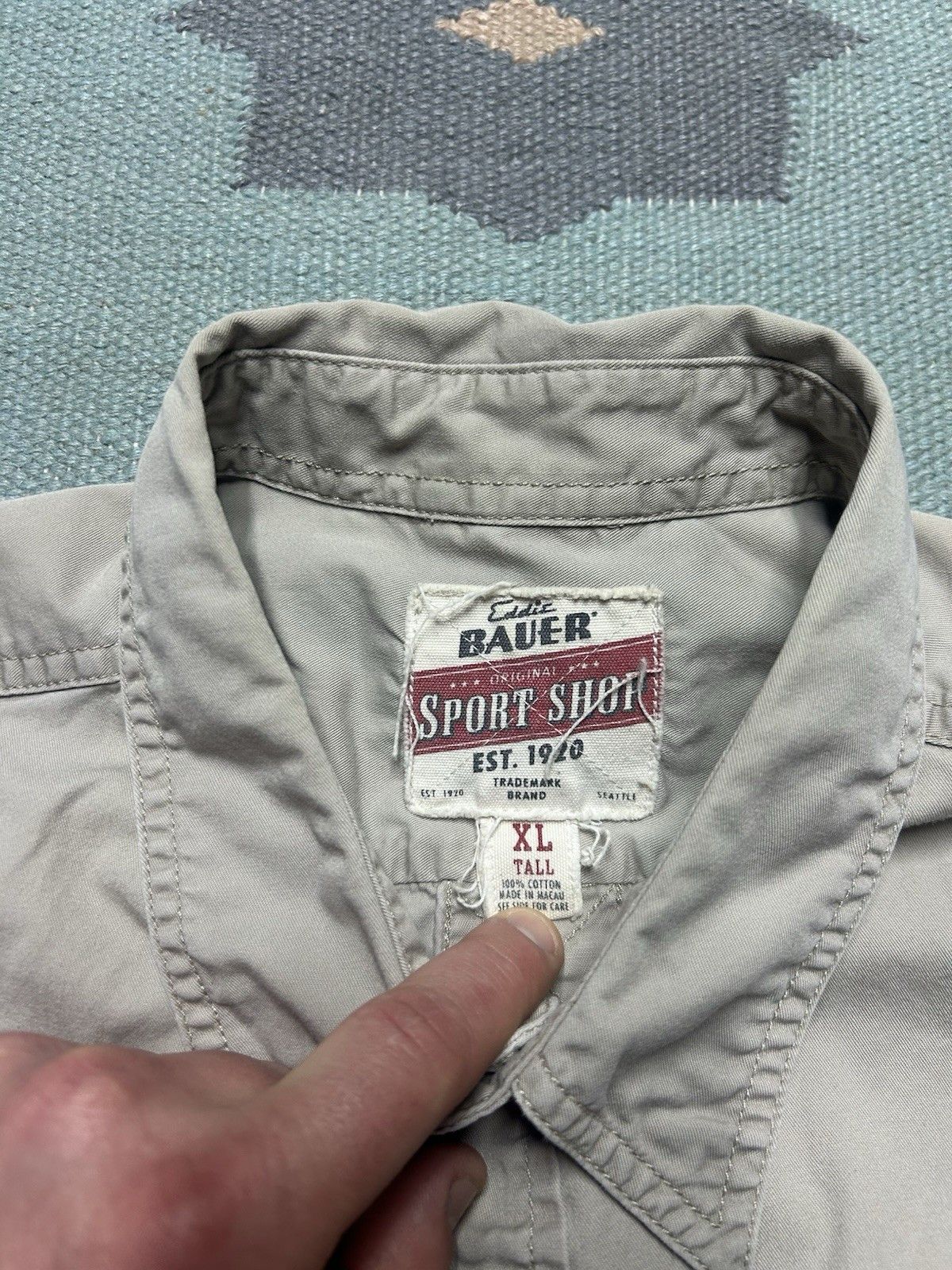 Eddie Bauer Eddie Bauer sport shop button shirt outdoor safari XL tall Size US XL / EU 56 / 4 - 4 Thumbnail