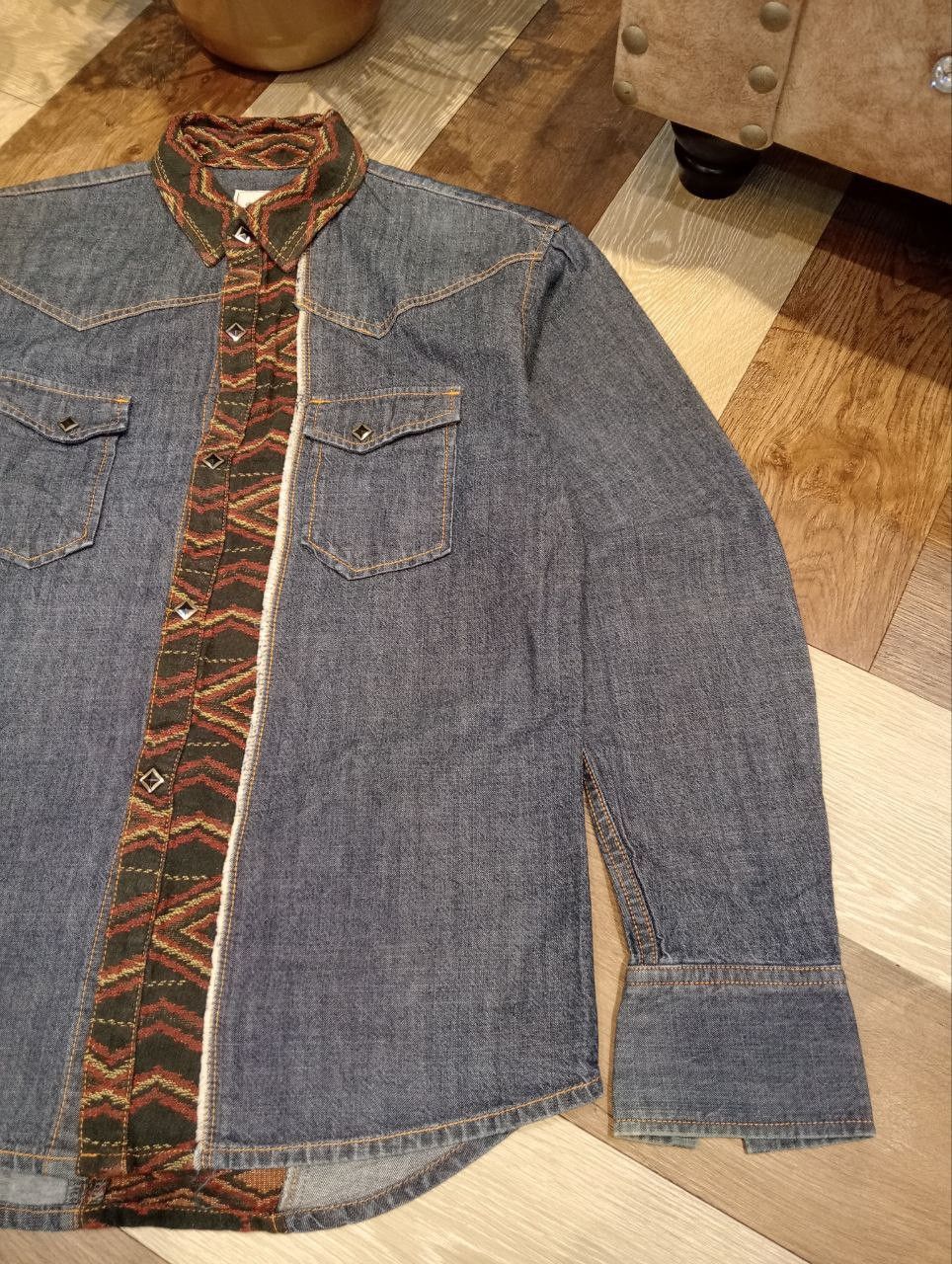 Japanese Brand ACOUSTIC JAPAN BLUE DENIM SHIRT Size US S / EU 44-46 / 1 - 4 Thumbnail
