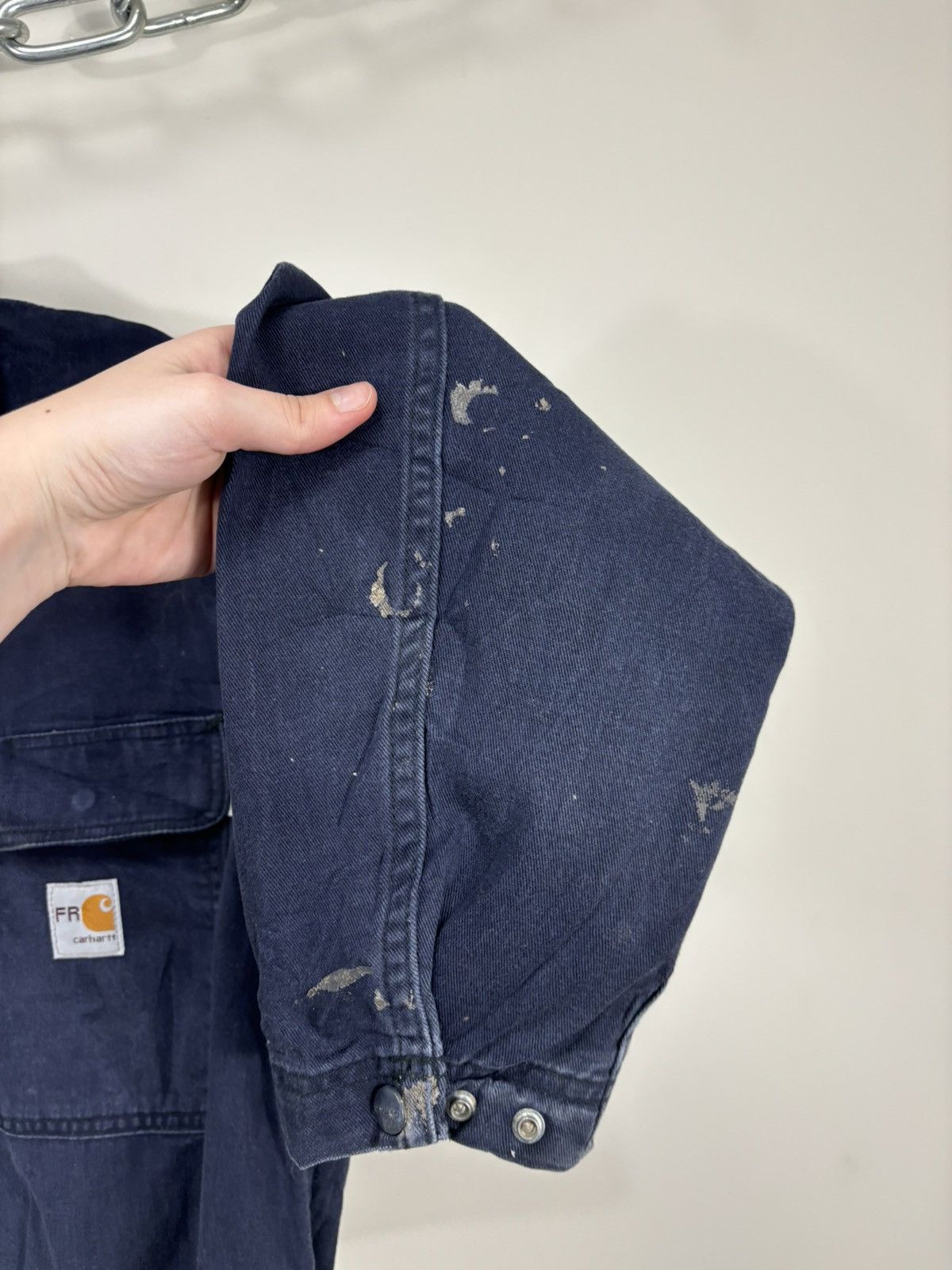 Carhartt Vintage Carhartt FR Navy Blue Workwear Boxy Cropped Jacket Size US L / EU 52-54 / 3 - 9 Thumbnail