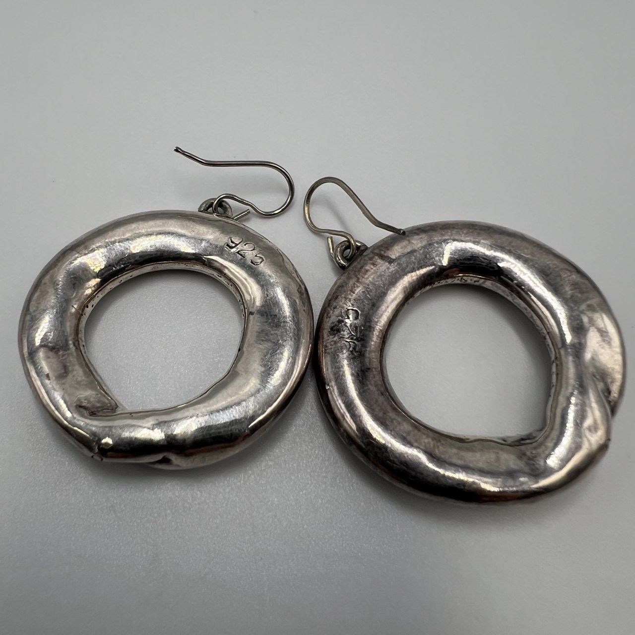 Vintage Huge Vintage Sterling Silver 925 Jewelry Stud Ear Earrings Size ONE SIZE - 6 Thumbnail