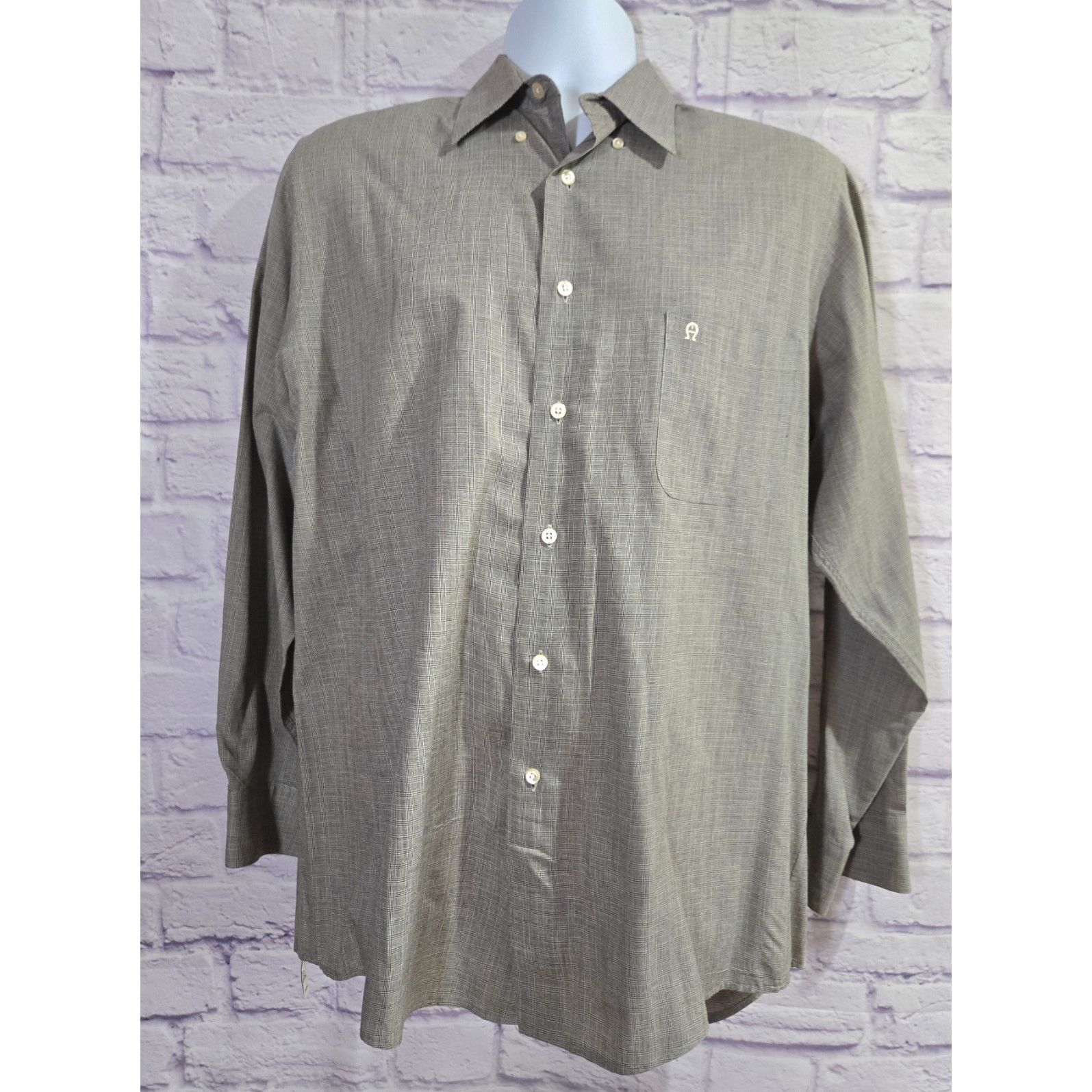 Etienne Aigner Etienne Aigner Black Gray Plaid Button Men's Shirt 16/Large Size US L / EU 52-54 / 3 - 1 Thumbnail
