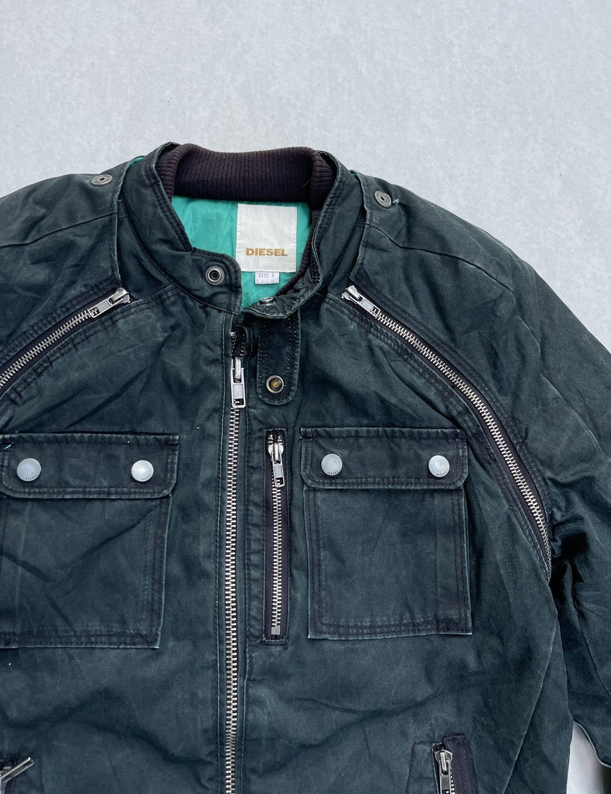 Diesel 🔥RARE🔥 DIESEL DETACHABLE SLEEVE RAIDER JACKET Size US S / EU 44-46 / 1 - 8 Thumbnail