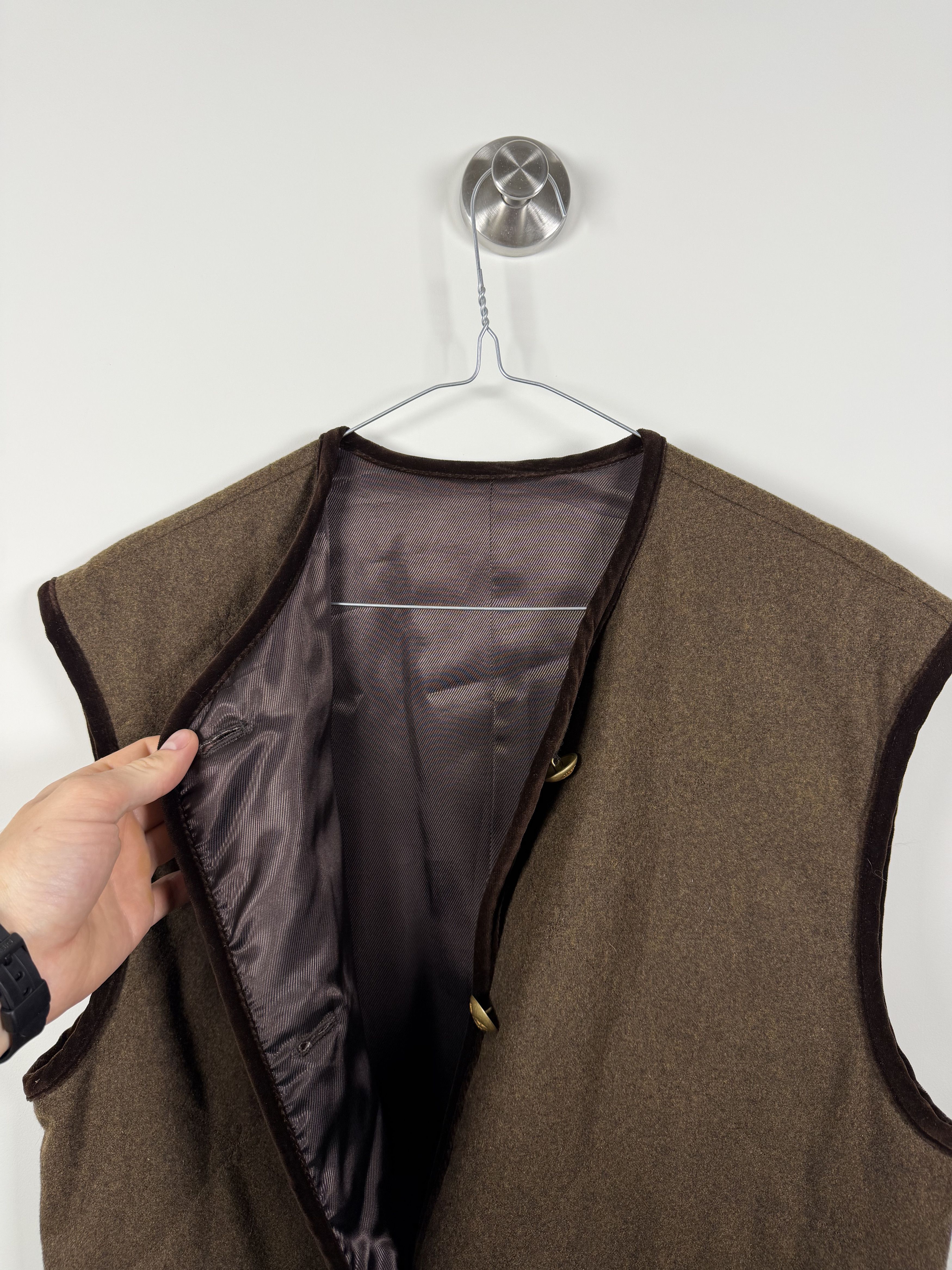 Schneiders Schneiders Salzburg Black Quilted Wool Cashmere Vest/Gilet Size L / US 10 / IT 46 - 2 Thumbnail