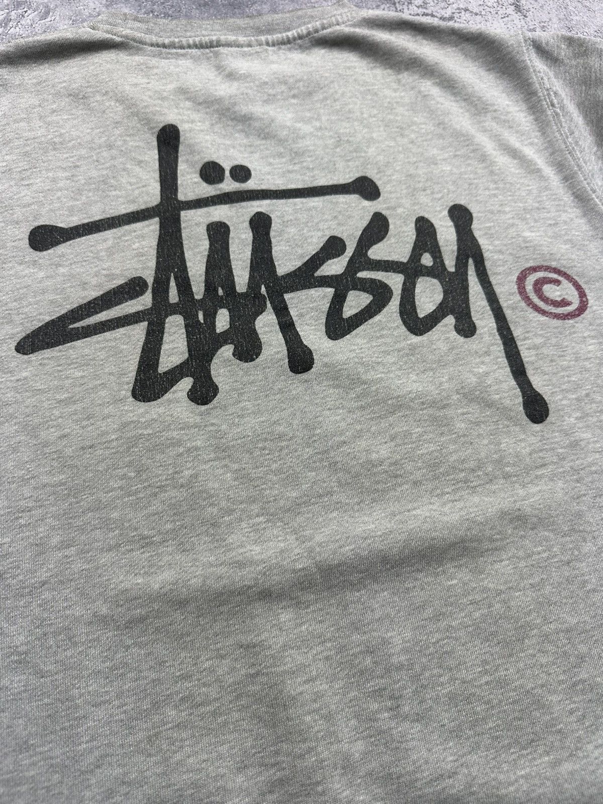 Stussy Vintage Stussy Sweatshirt Big Logo Rare Y2K Grey Pullover Size US M / EU 48-50 / 2 - 16 Thumbnail
