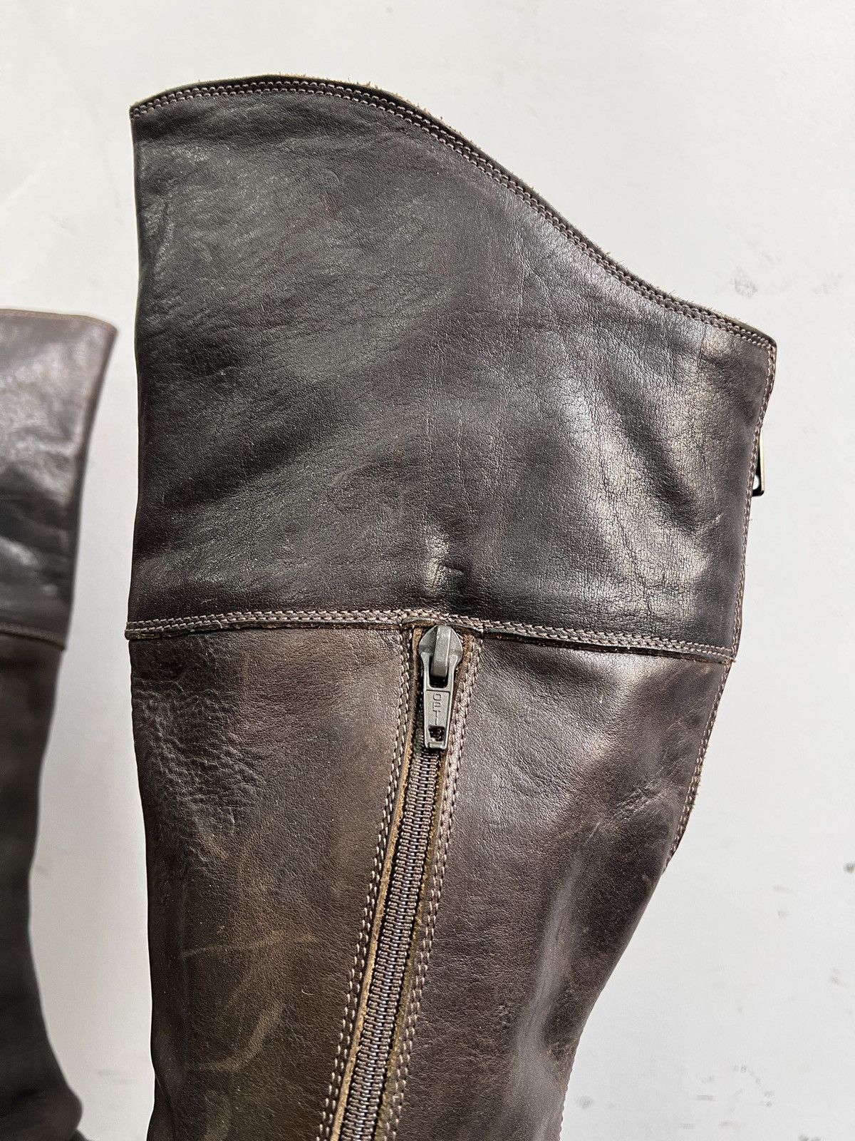 A.S.98 High long leather boots front zip Guidi style boots y2k Size US 8.5 / IT 38.5 - 12 Thumbnail