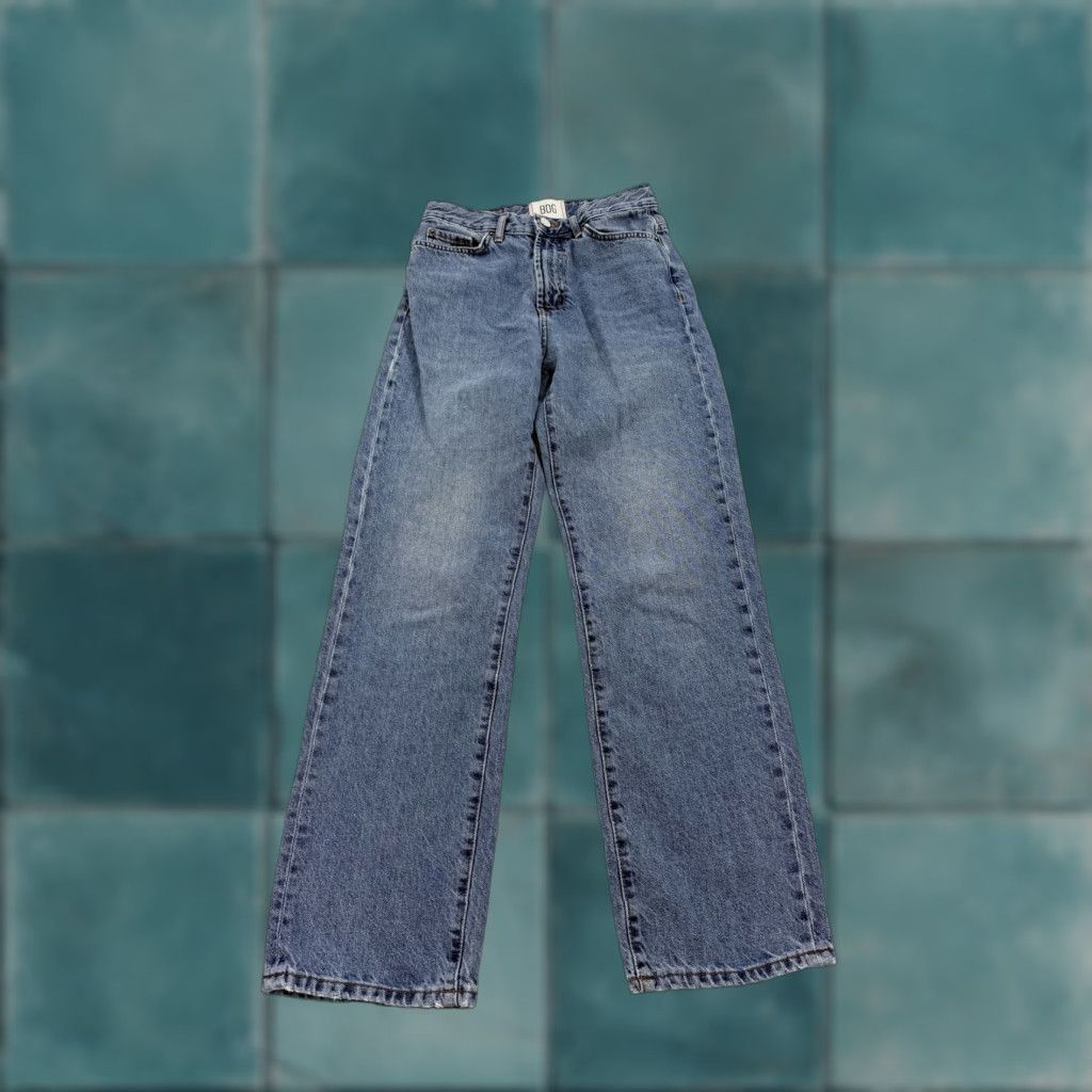 Bdg BDG Cowboy Jeans Womens 26 Blue Straight Leg High Rise 100% Cotton Denim Pants Size 26" / US 2 / IT 38 - 1 Thumbnail