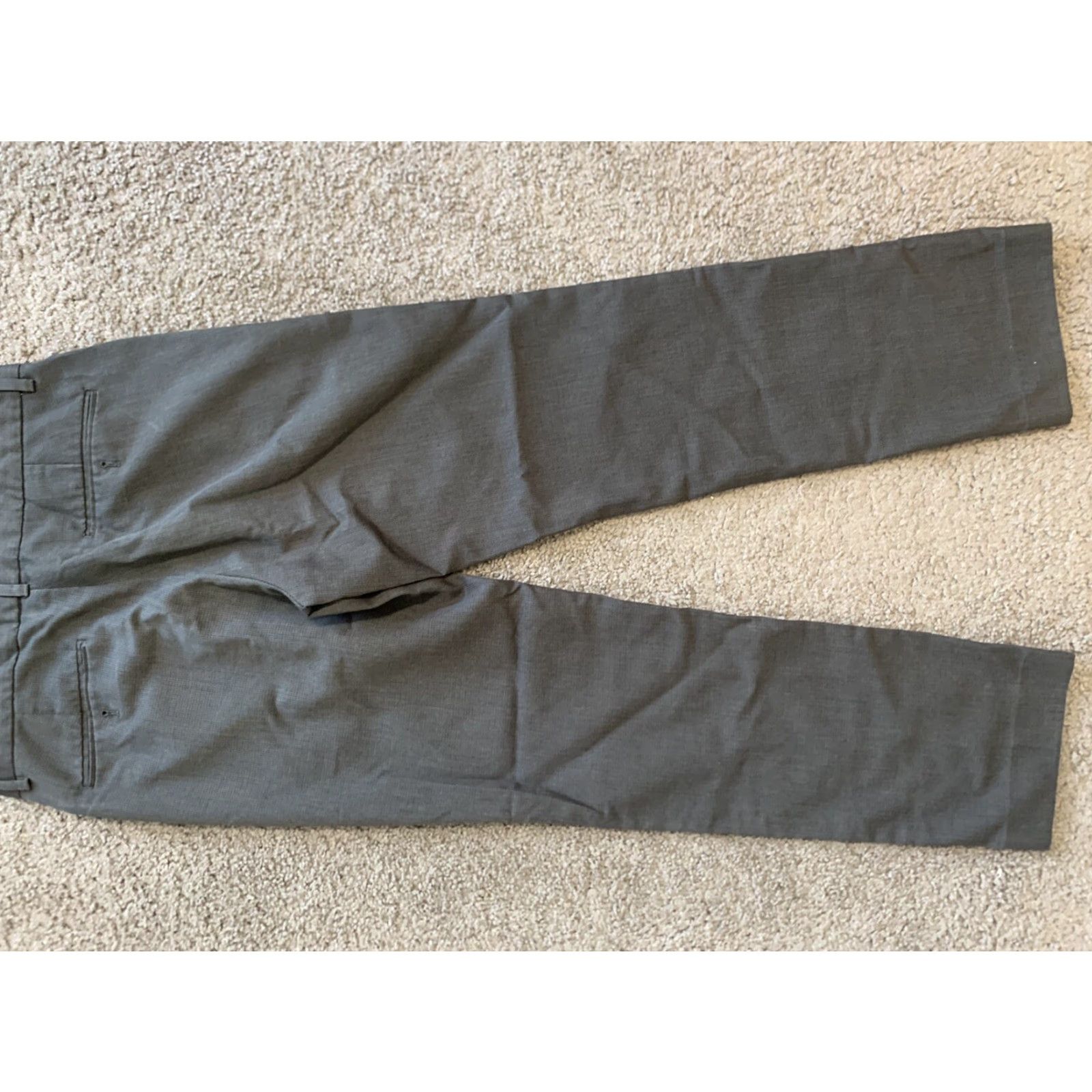 Calvin Klein Calvin Klein Dress Pants Mens 31X32 Black Check Plaid Flat Front Size US 31 - 4 Thumbnail