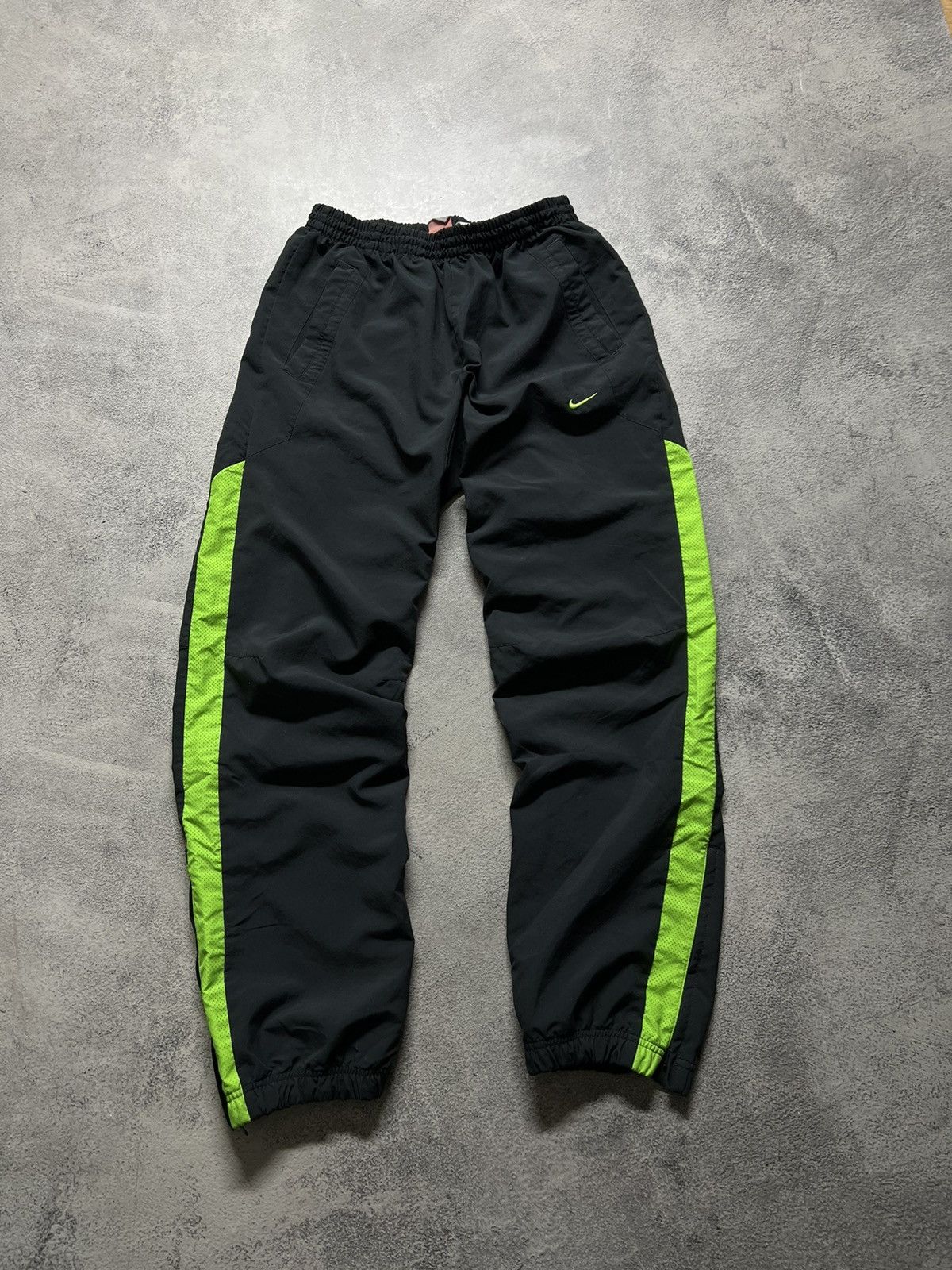 Nike × Vintage Vintage Y2k Nike 🩶 Nylon Mini Swoosh Pants 00’s Size US 32 / EU 48 - 1 Thumbnail