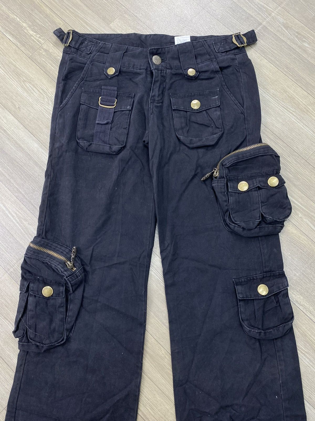 If Six Was Nine 2000s Freak Sly 3D Bondage Gothic Punk Lgb Cargo Pants Y2K Size US 28 / EU 44 - 3 Thumbnail
