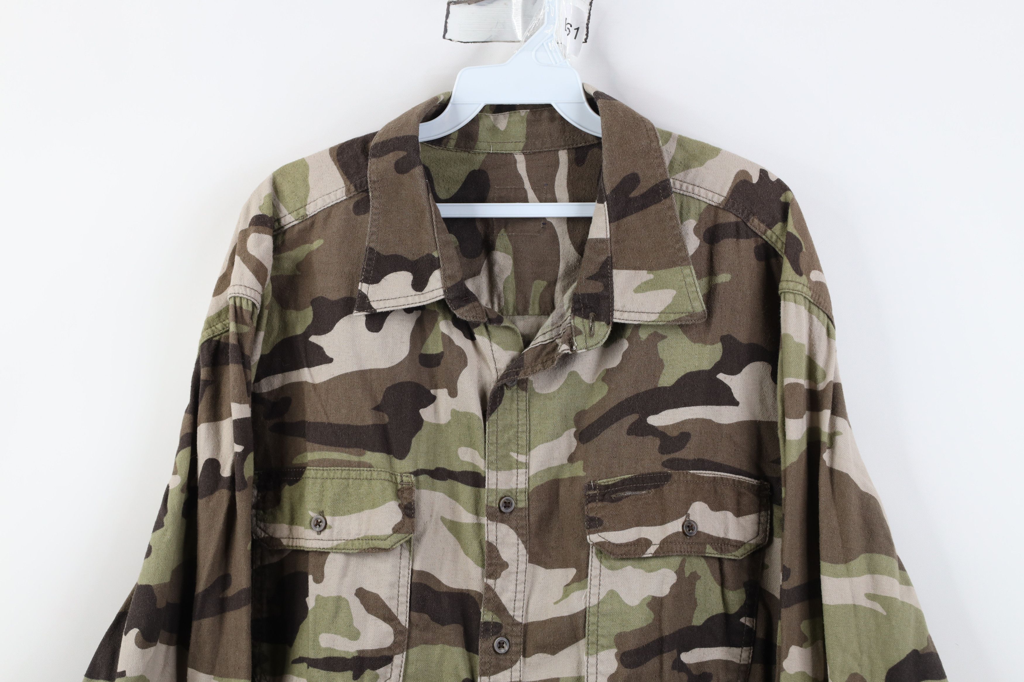 Vintage Vintage 90s Y2K Streetwear Chamois Cloth Button Shirt Size US XXL / EU 58 / 5 - 2 Thumbnail
