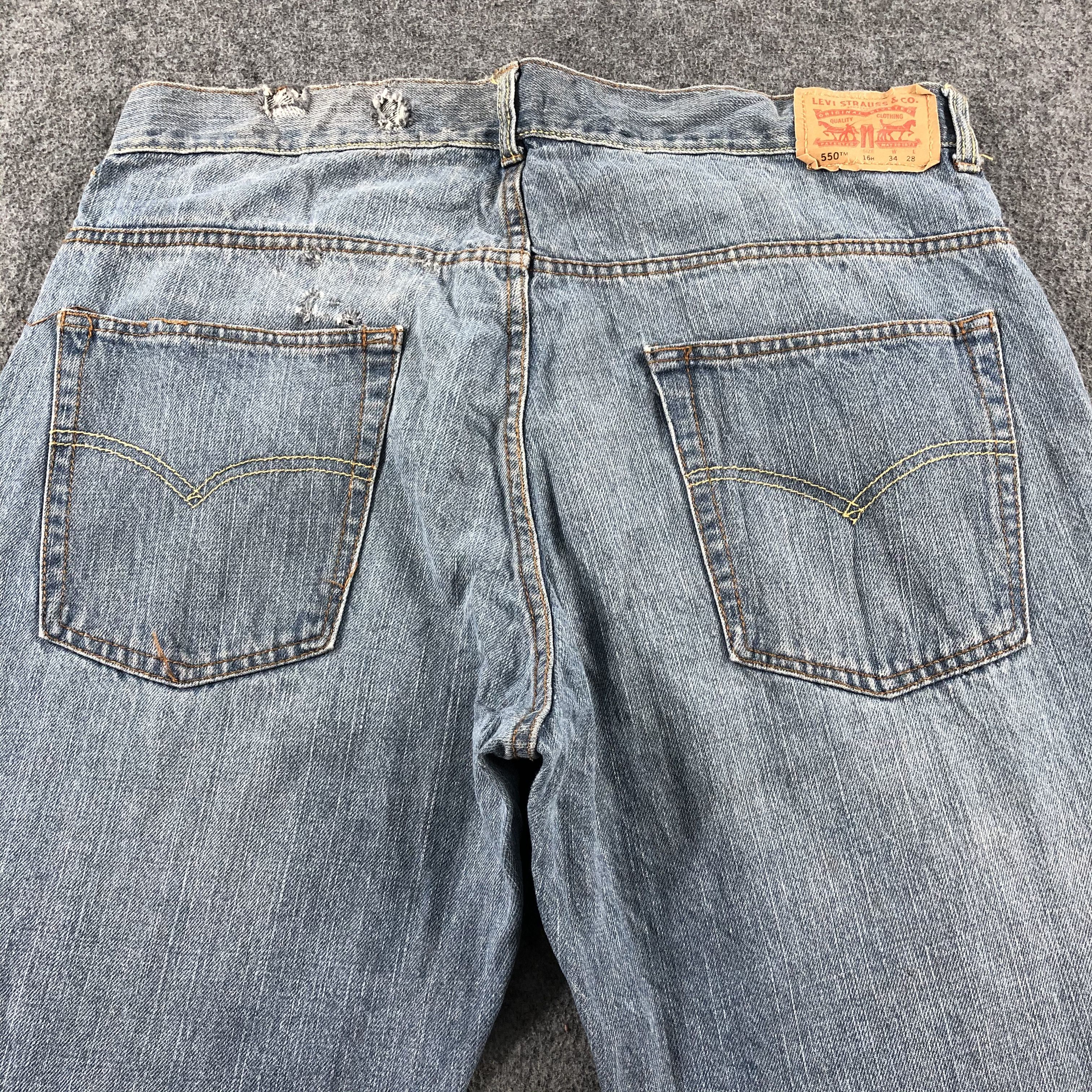 Levi's Vintage Blue Wash Levis 550 Jeans-J2526 Size US 35 - 4 Thumbnail
