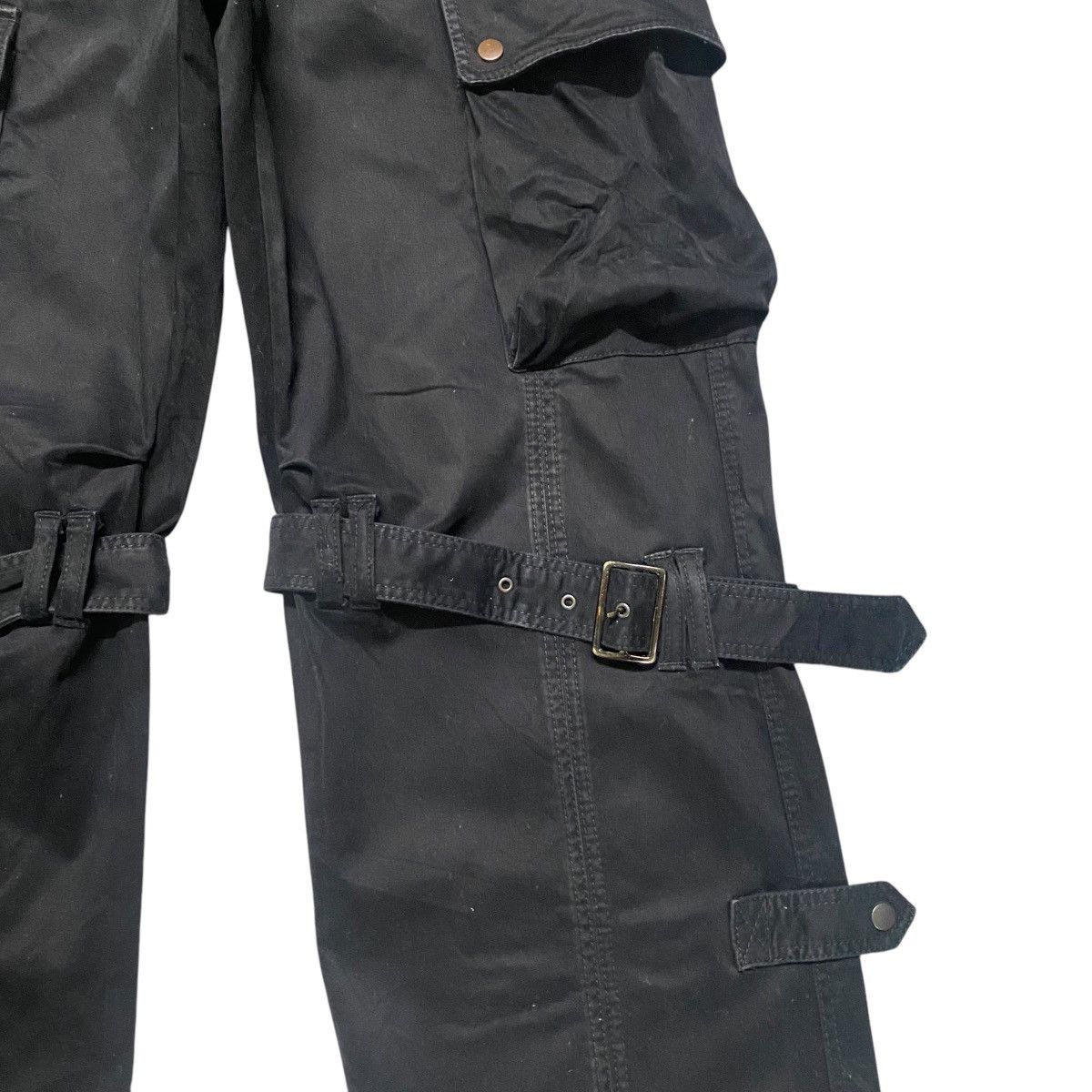 Tete Homme TETE HOMME Black Moleskin Bondage Cargo Pants Size US 32 / EU 48 - 7 Thumbnail