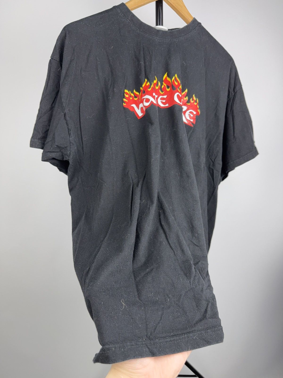 Band Tees Vintage 90s Hate Core Flame Graphic Punk Metal T-Shirt XL Size US XL / EU 56 / 4 - 7 Thumbnail