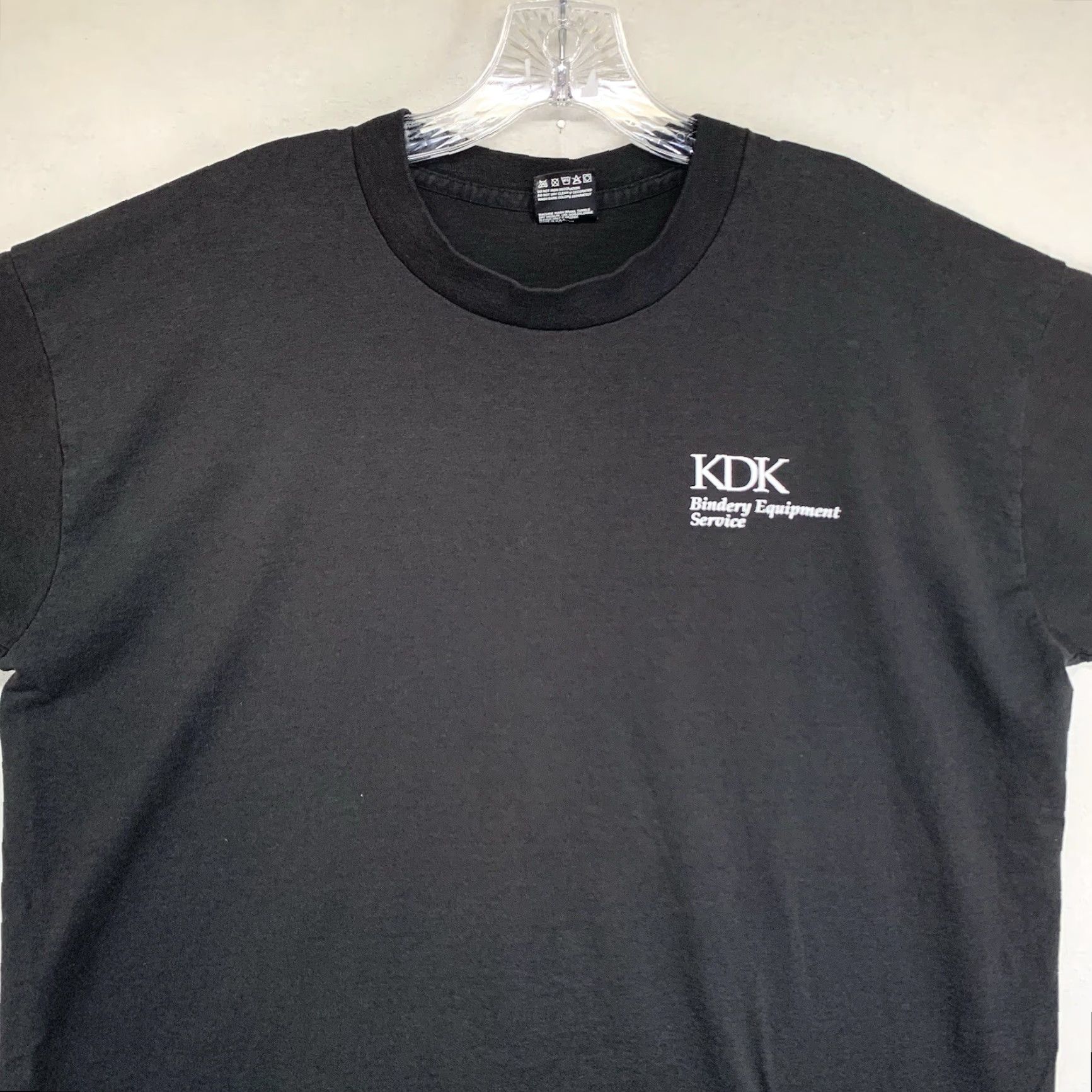 Fruit Of The Loom VINTAGE Fruit of the Loom T-Shirt Unisex Adults XL Black 80s Graphic Print Work Mailing Size US XL / EU 56 / 4 - 5 Thumbnail