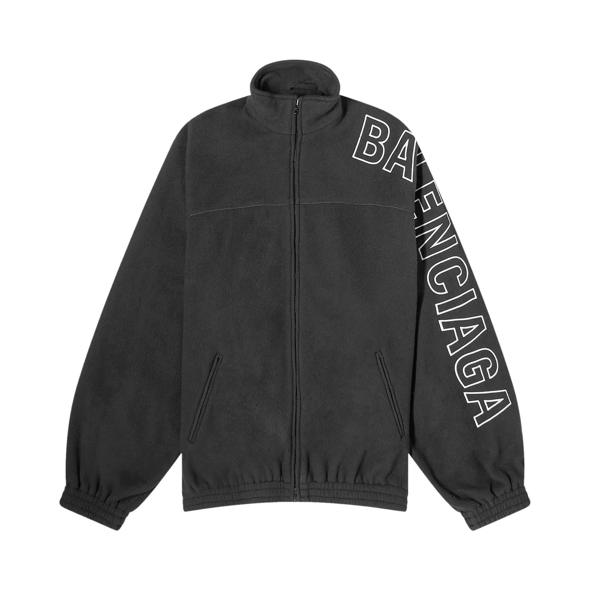 Balenciaga o1bcso1str1124 Outline Tracksuit Jacket in Black Size US S / EU 44-46 / 1 - 1 Thumbnail