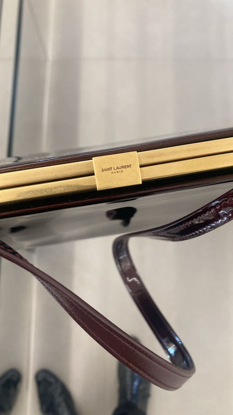 Saint Laurent Paris o1bcso1str1225 Size:OS/Le Anne-Marie in Dark Brown Size ONE SIZE - 4 Thumbnail