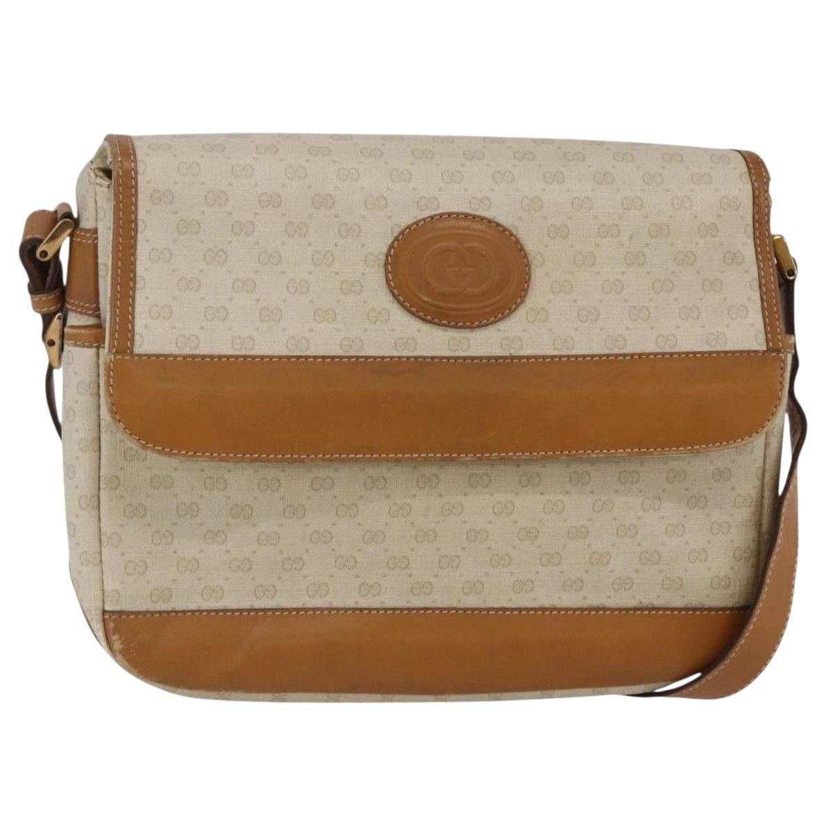Gucci GUCCI Micro GG Supreme Shoulder Bag Pvc White Gold Size ONE SIZE - 1 Thumbnail