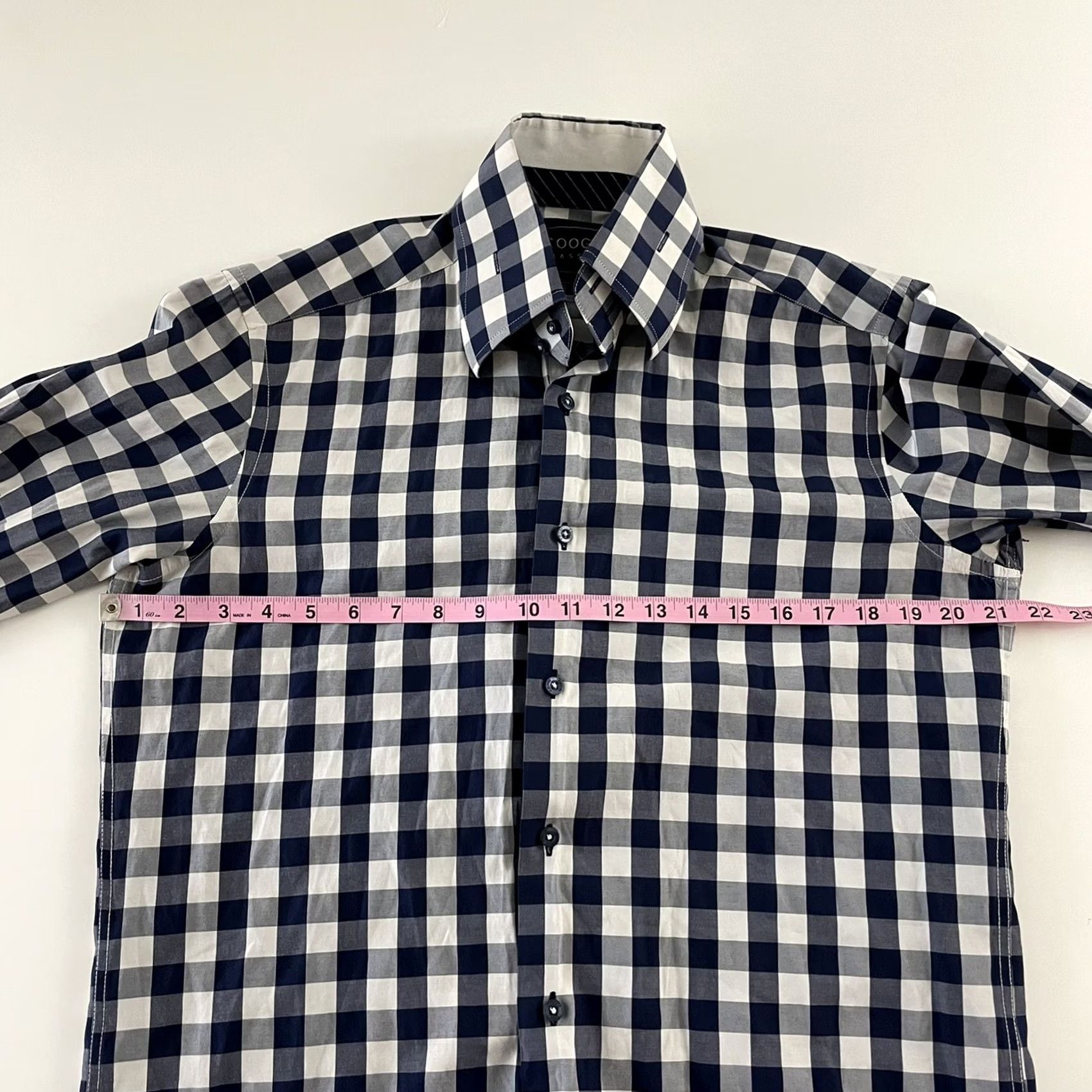 Coogi Coogi Dress Shirt Plaid Long Sleeve Button Front Men M Blue Size US M / EU 48-50 / 2 - 4 Thumbnail