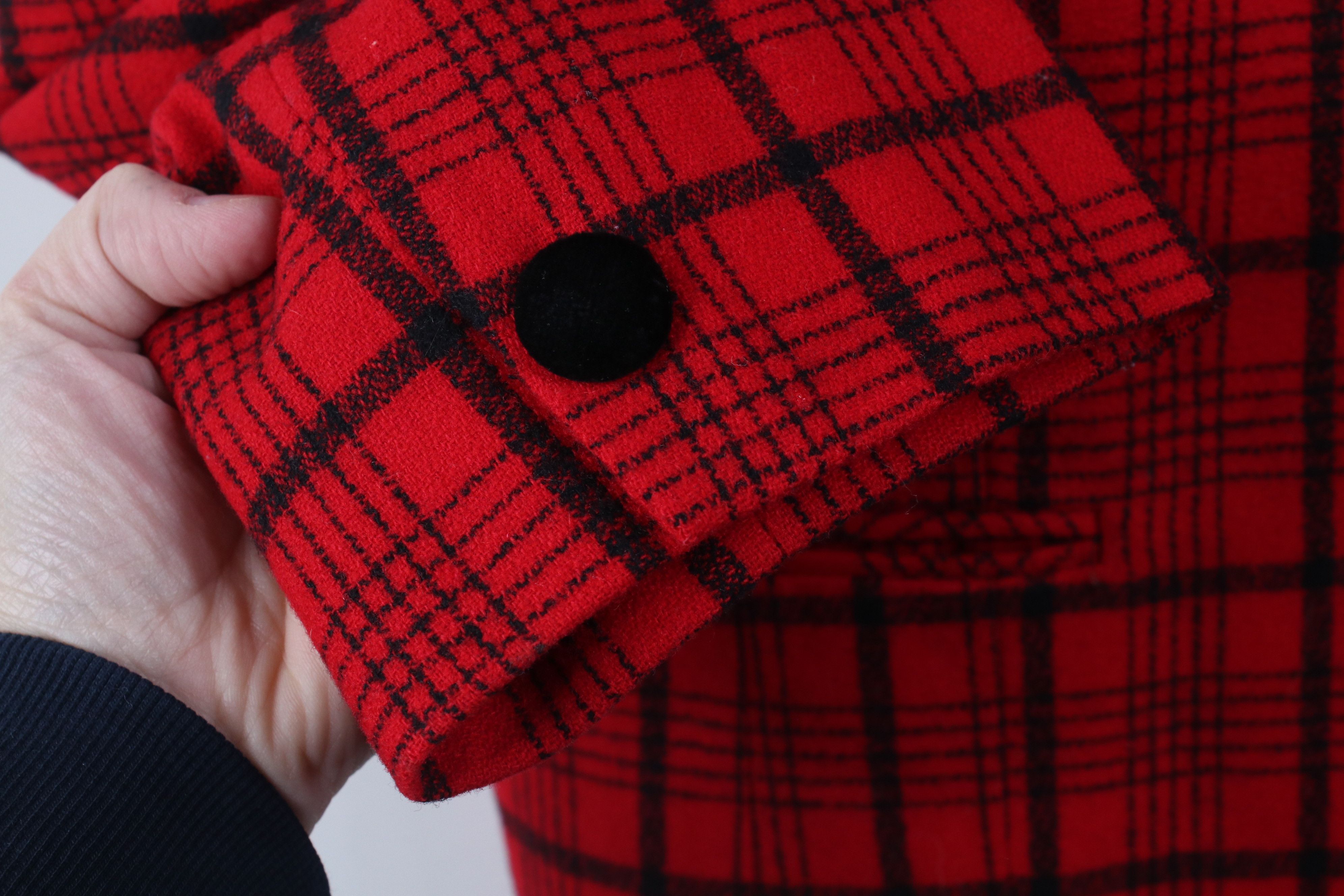 Pendleton Vintage 90s Pendleton Wool Suit Blazer Jacket Red Plaid USA Size XXL / US 16-18 / IT 52-54 - 9 Thumbnail