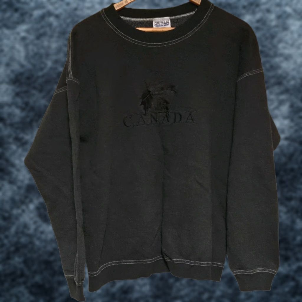 Vintage VINTAGE Canada Sweatshirt Adult L Black Men Long Sleeve Pullover Sweatshirt Black Mens Vintage Canada Sweatshirt L Black Size US L / EU 52-54 / 3 - 1 Thumbnail