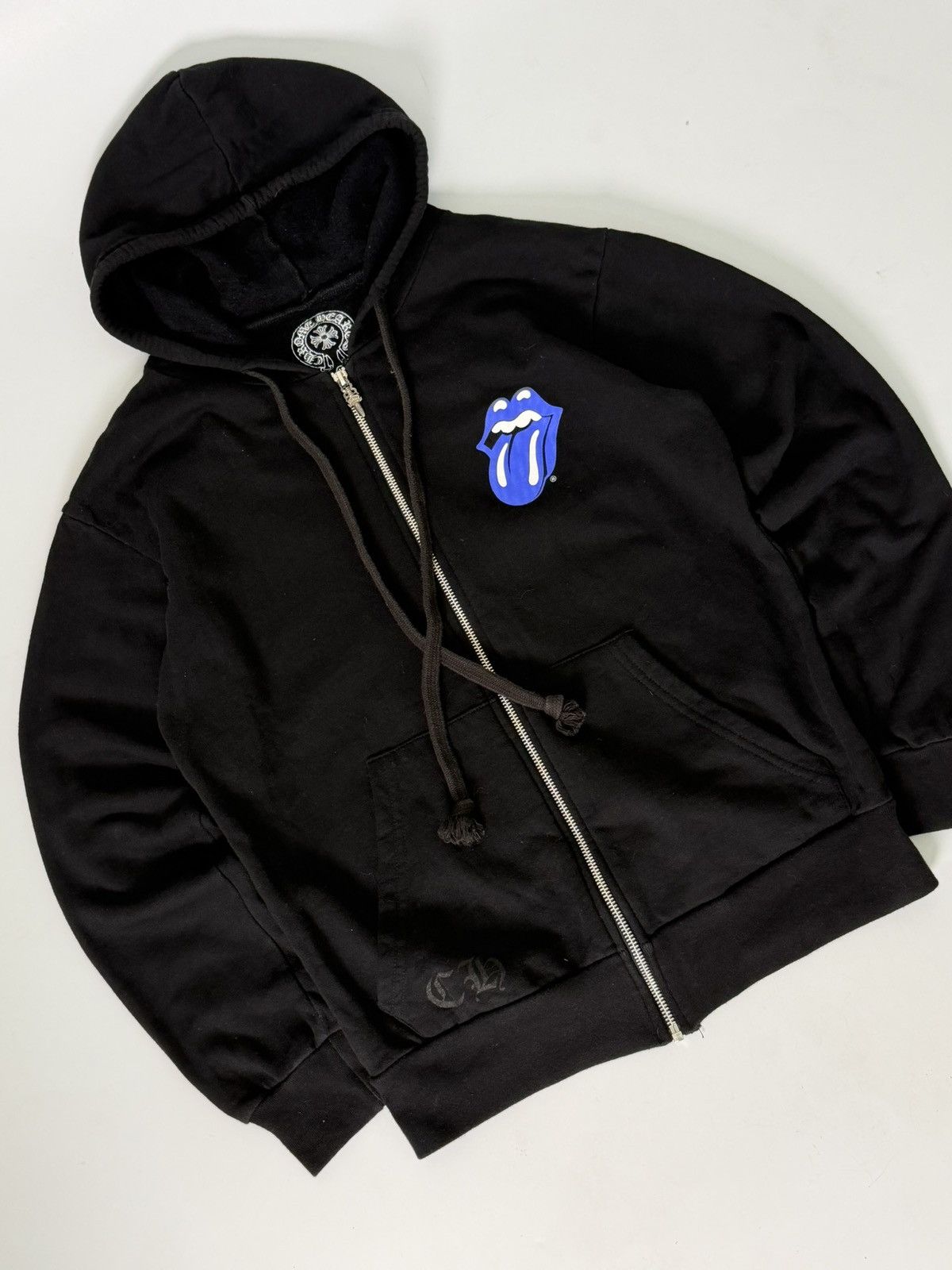 Chrome Hearts × The Rolling Stones Chrome Hearts Rolling Stone Blue Tongue Horseshoe Hoodie Size US M / EU 48-50 / 2 - 3 Thumbnail