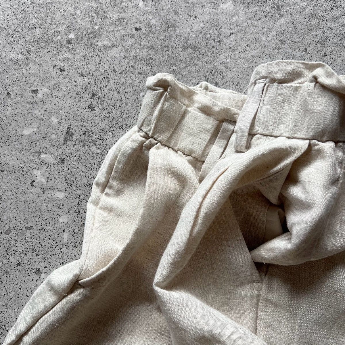 Designer × H&M H&M Womens Beige Linen Blend Shorts Solid Pattern Pockets Size 27" / US 4 / IT 40 - 3 Thumbnail
