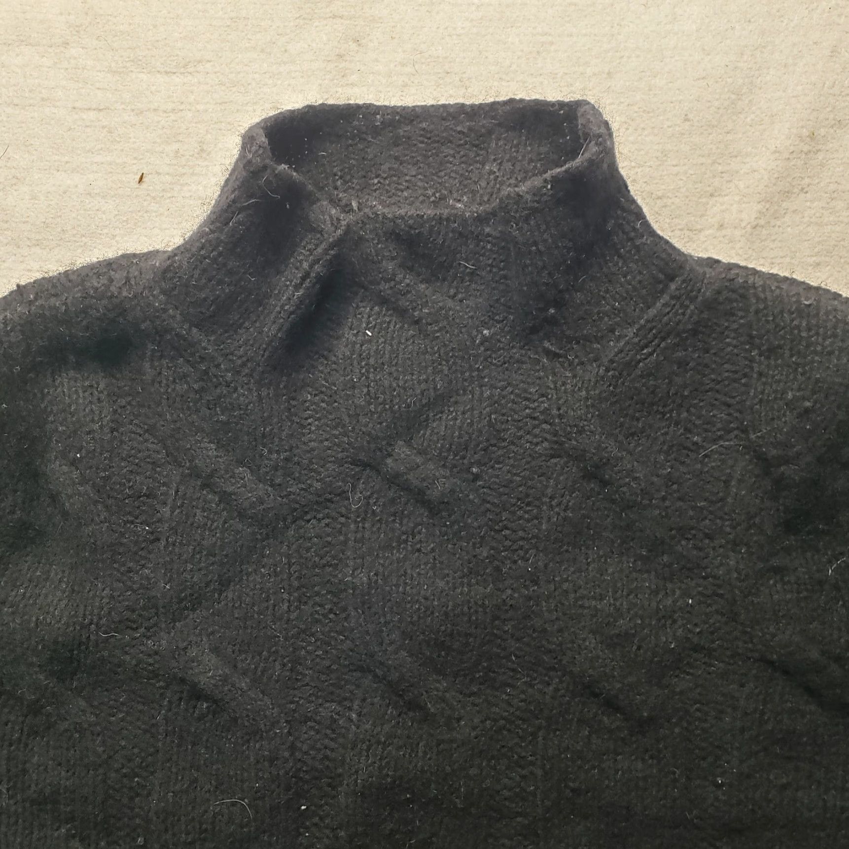 Eddie Bauer Eddie Bauer Solid Blue Lambs Wool Rabbit Cable Knit Sweater Womens Size M Medium Size M / US 6-8 / IT 42-44 - 2 Thumbnail