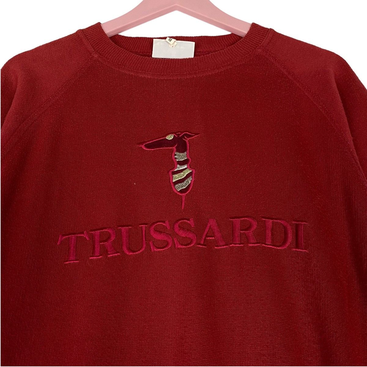 Trussardi × Vintage Vintage 90s Trussardi Sweatshirt Crewneck Size US L / EU 52-54 / 3 - 4 Thumbnail