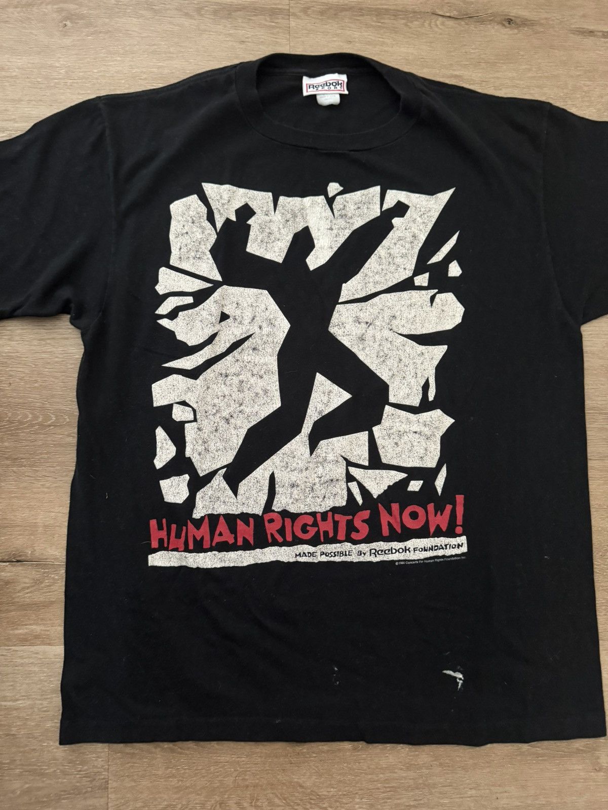 Reebok Human Rights Now! Reebok 1988 World Tour Concert Tee Large Size US L / EU 52-54 / 3 - 4 Thumbnail