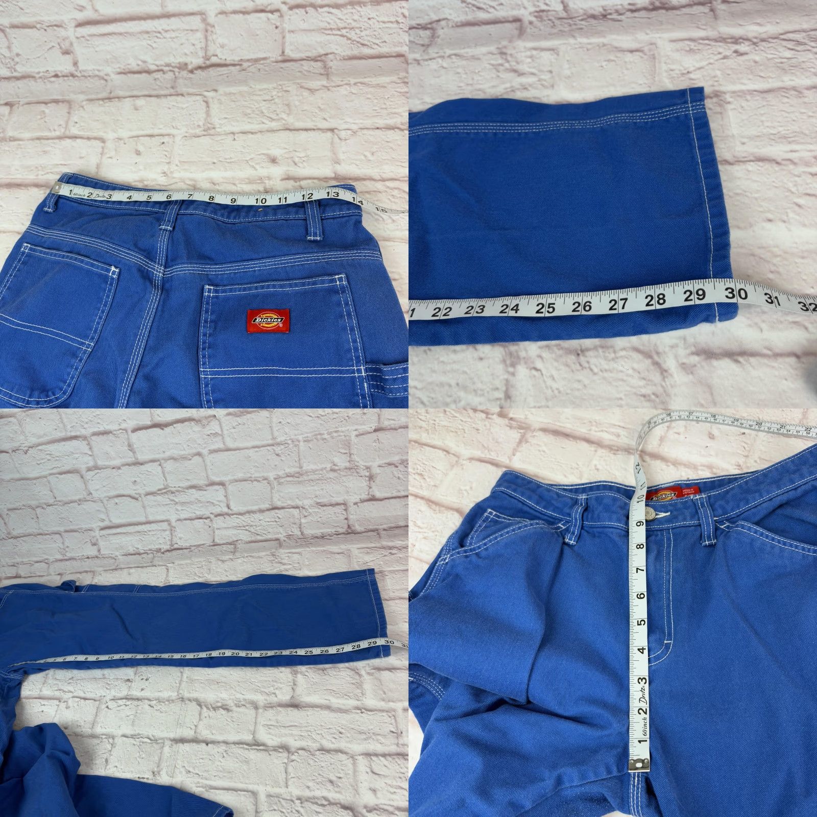 Dickies VINTAGE? No — Actually not vintage. Dickies Carpenter Pants Juniors 5 Blue Straight Leg Twill Workwear Utility Teens Size 27" / US 4 / IT 40 - 8 Thumbnail